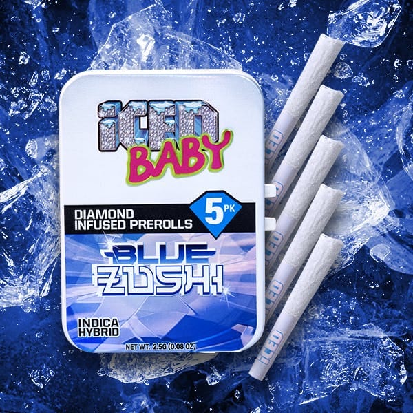 ICED - Blue Zushi (I/H) Infused Prerolls (5pk) - 0.5g x 5 - Iced - Tin - $40 - Prerolls