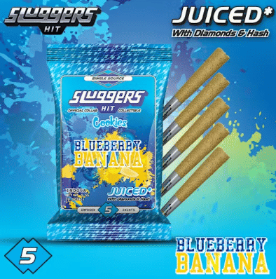 Blueberry Banana Infused 5pk 3.5g - Sluggers - PR PK - $36 - Infused Preroll