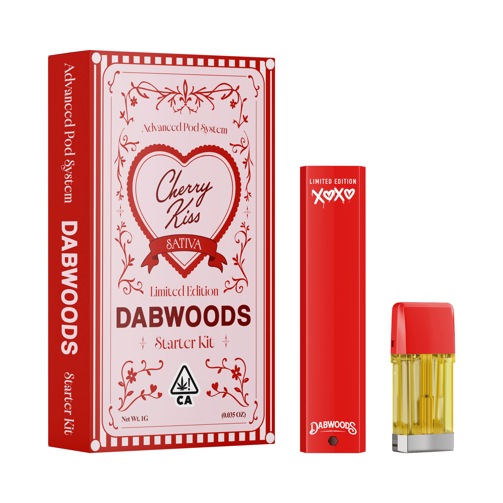 DABWOODS LIMITED EDITION CHERRY KISS POD KIT 1 GRAM - Dabwoods -  - $43 - All-In-Ones
