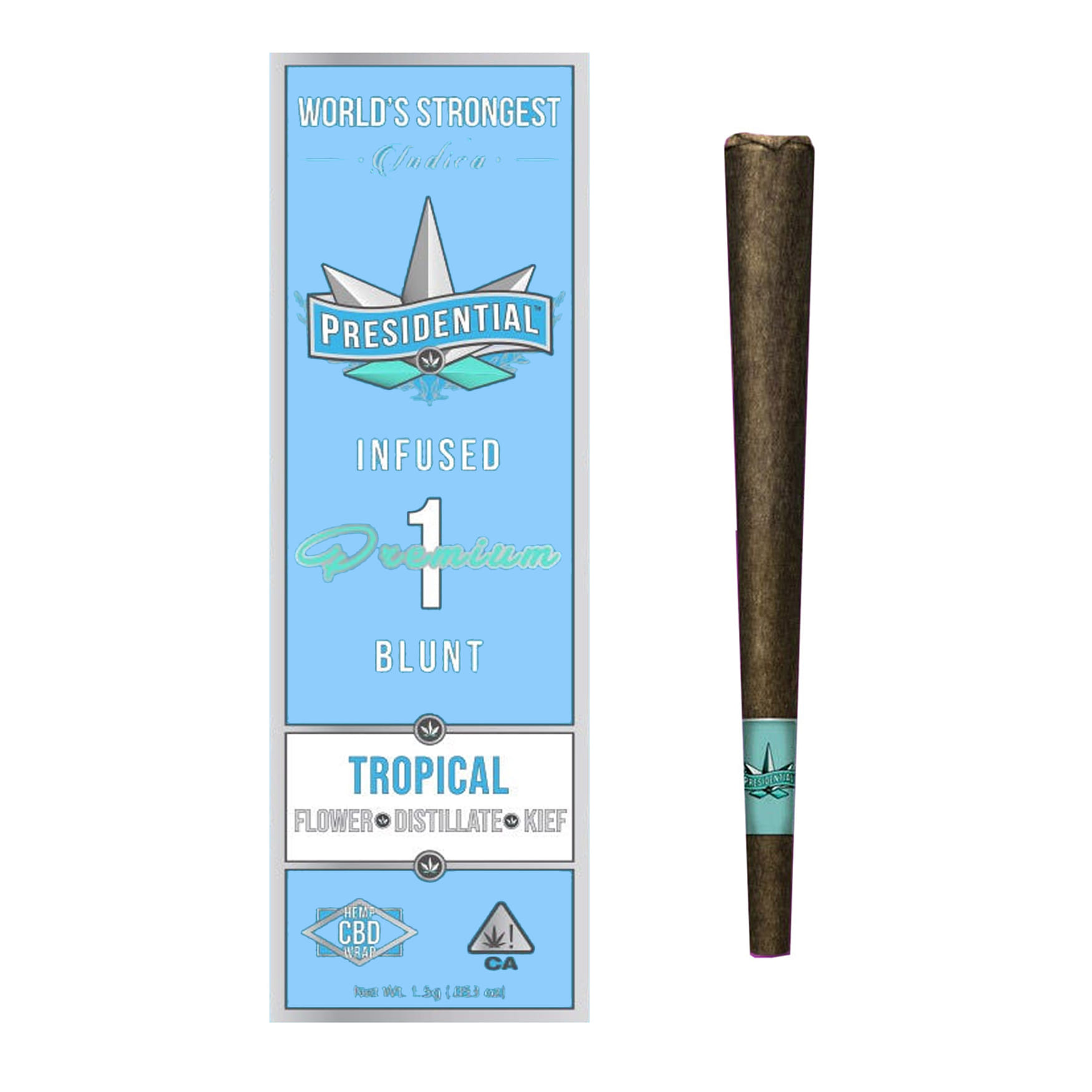 Tropical (I) 1.5g Moon Rock Blunt - Presidential - Tropical (I) Moon Rock Blunt - $17 - Prerolls