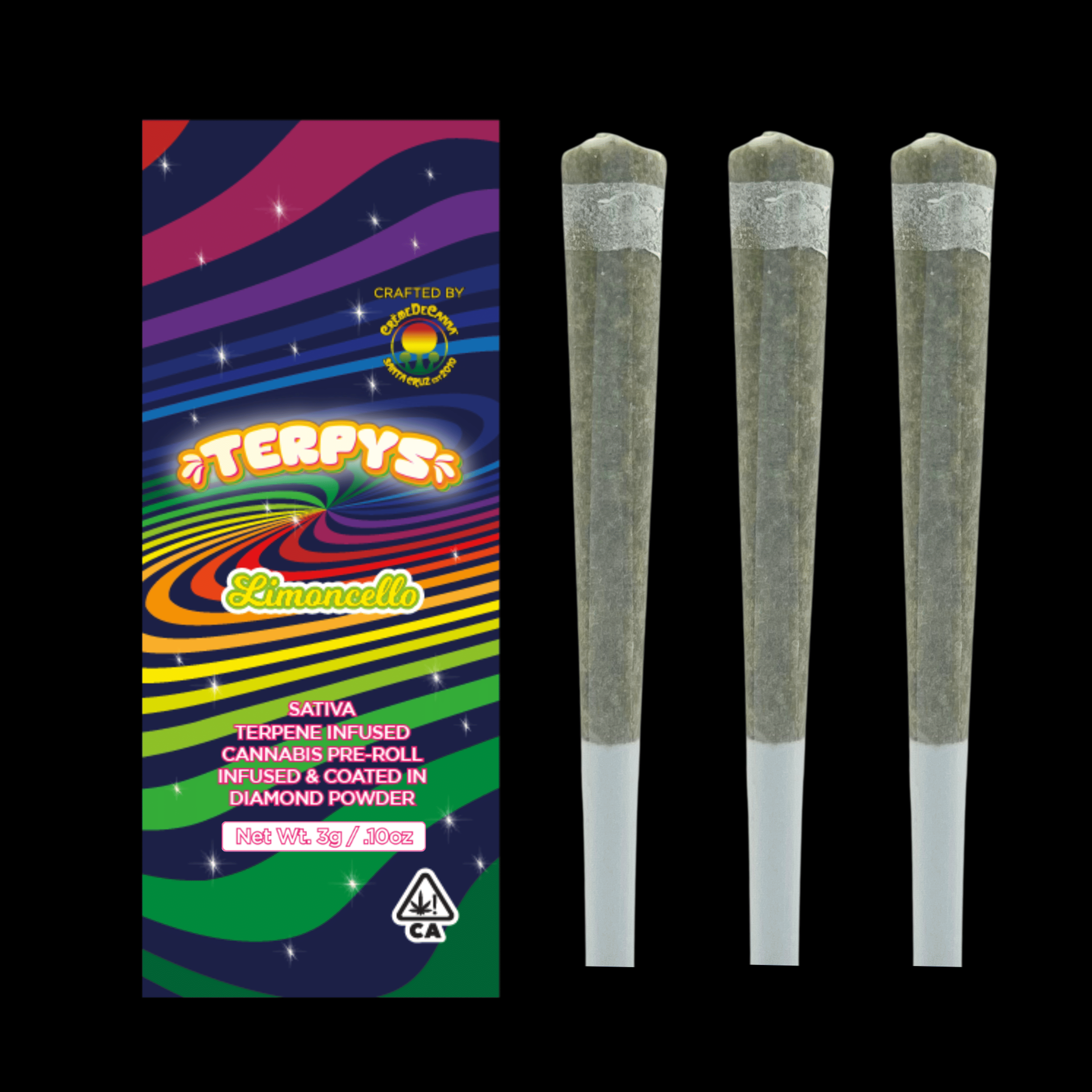 ***Limoncello - 1g Infused Prerolls(3pk) - Creme De Canna - PR Pack - Sativa - $23 - Infused Preroll Pack