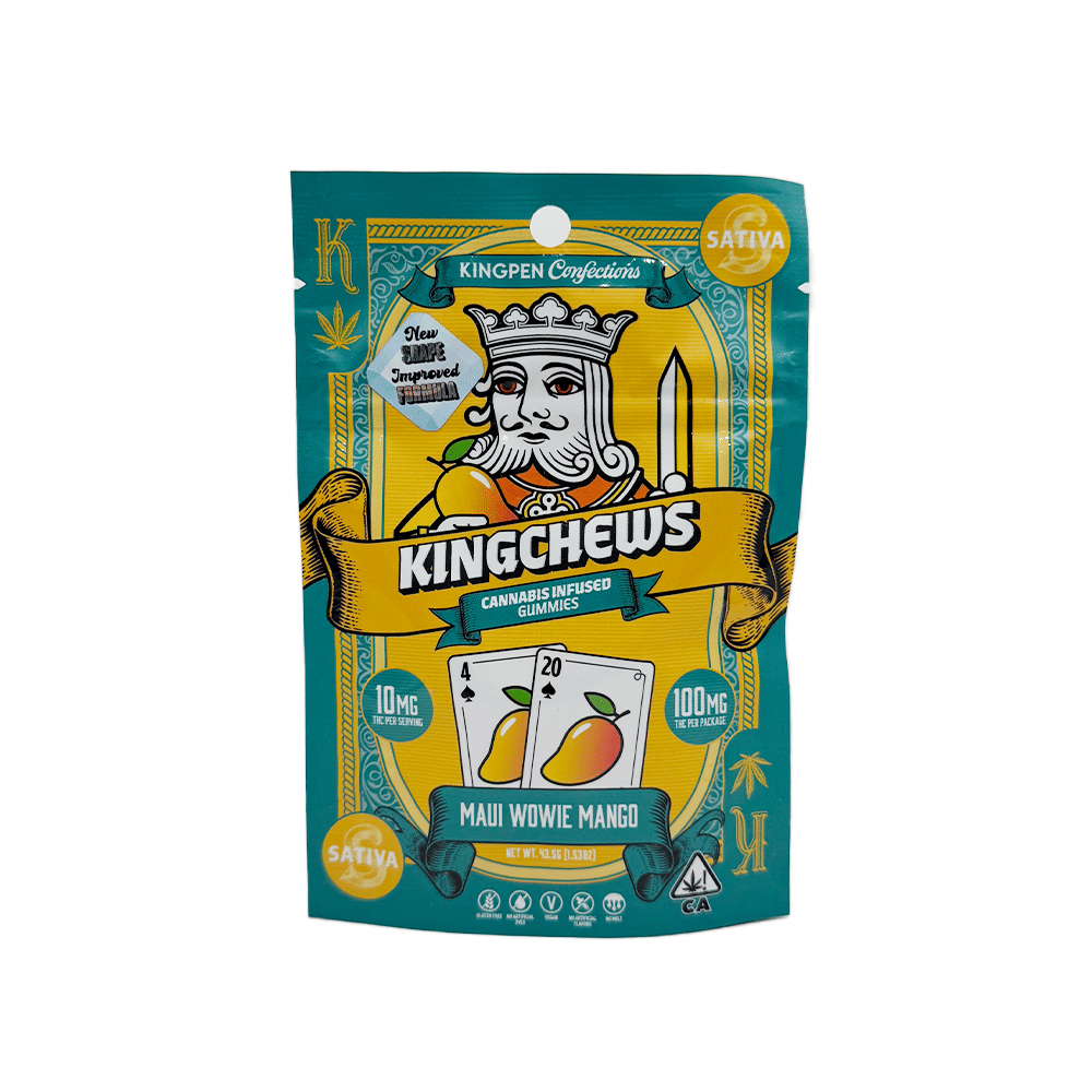 KingRoll Chew |100mg Distillate THC Gummies - Maui Wowie Mango - KingRoll -  - $15 - Edibles