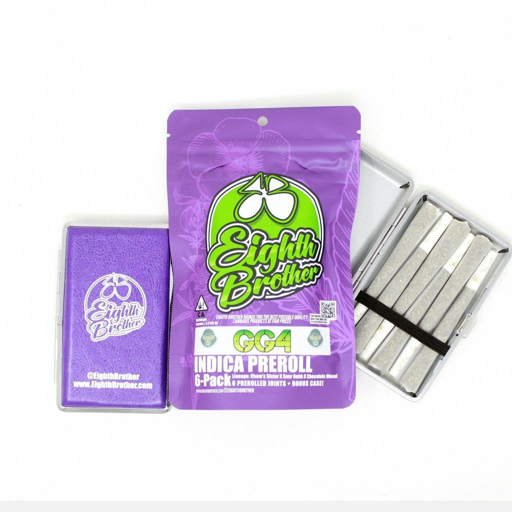 GG4 Preroll - 1g Pre Rolls (6pk) - Eighth Brother - Pre roll Pack - Indica - $12 - Pre-Roll Packs