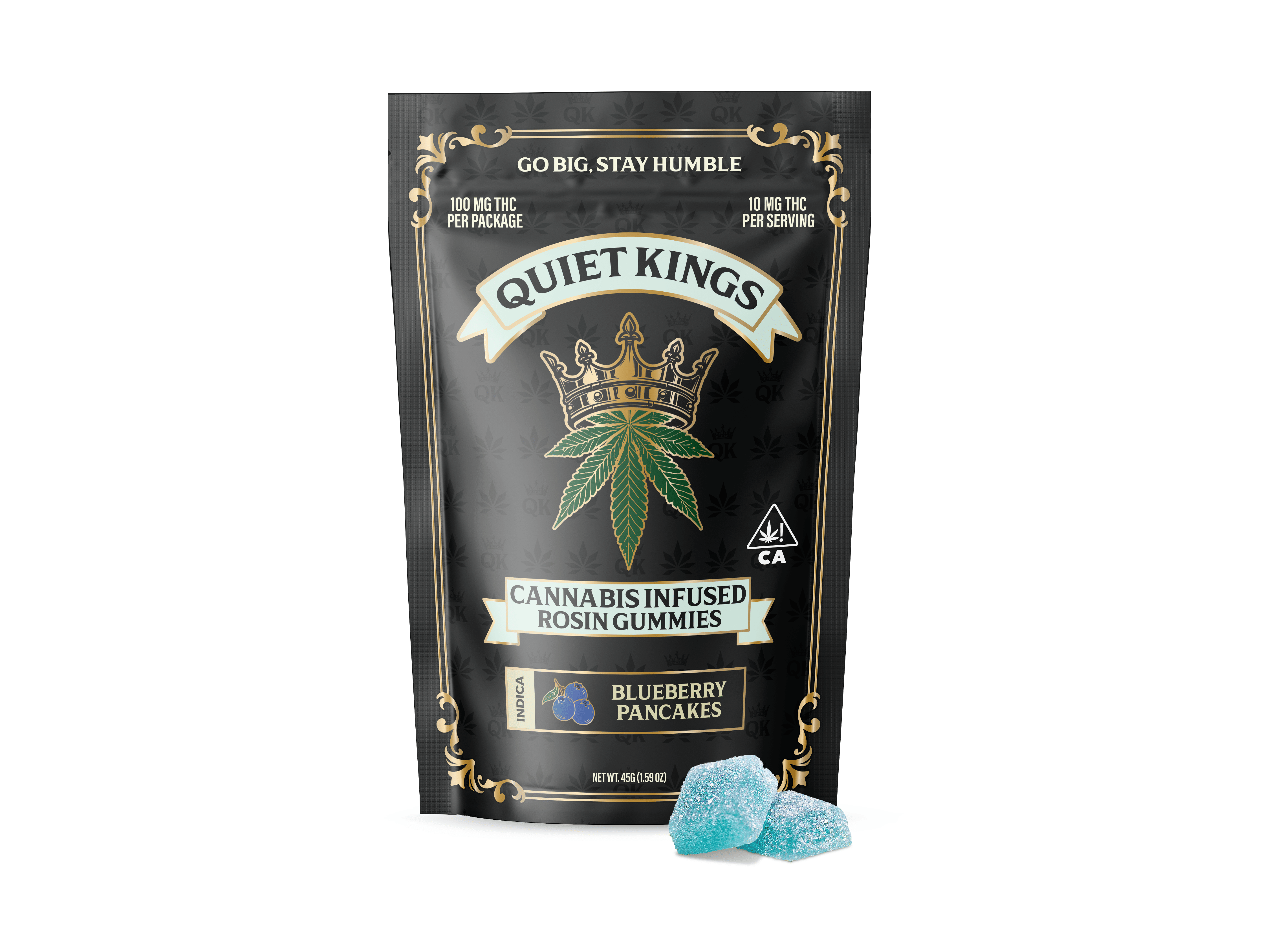 Blueberry Pancakes - 100mg Rosin Infused Gummies - Quiet Kings - 100mg Gummies - Indica - $11 - Gummies