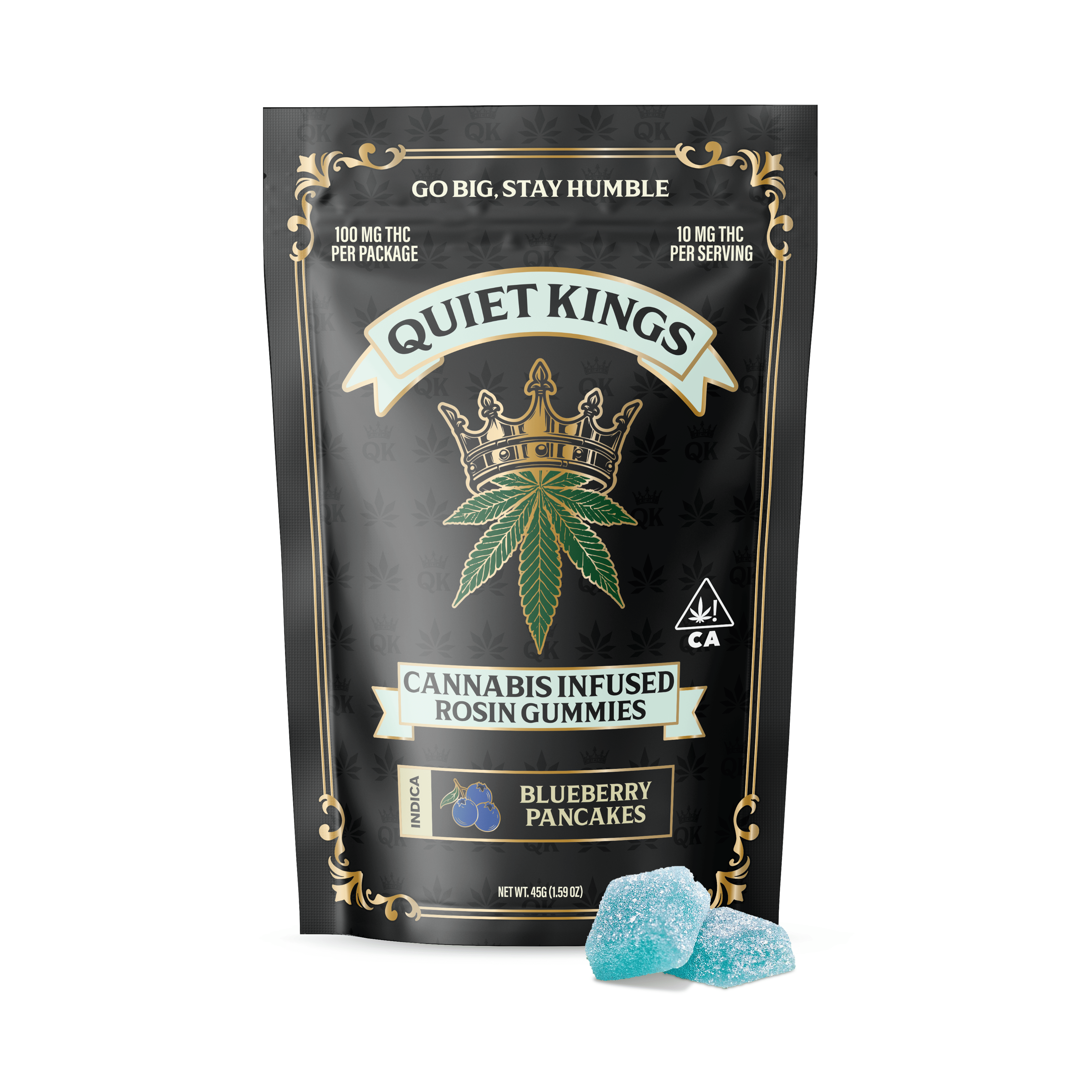 Blueberry Pancakes - 100mg Rosin Infused Gummies - Quiet Kings - 100mg Gummies - Indica - $11 - Gummies
