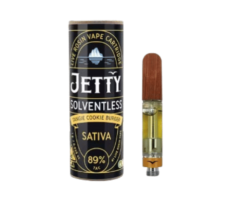 Tangie Cookie Burger - Ocal Solventless - Cart - Jetty Extracts - One Gram - $54.99 - Vape Cartridges (Universal 510 Battery Required)