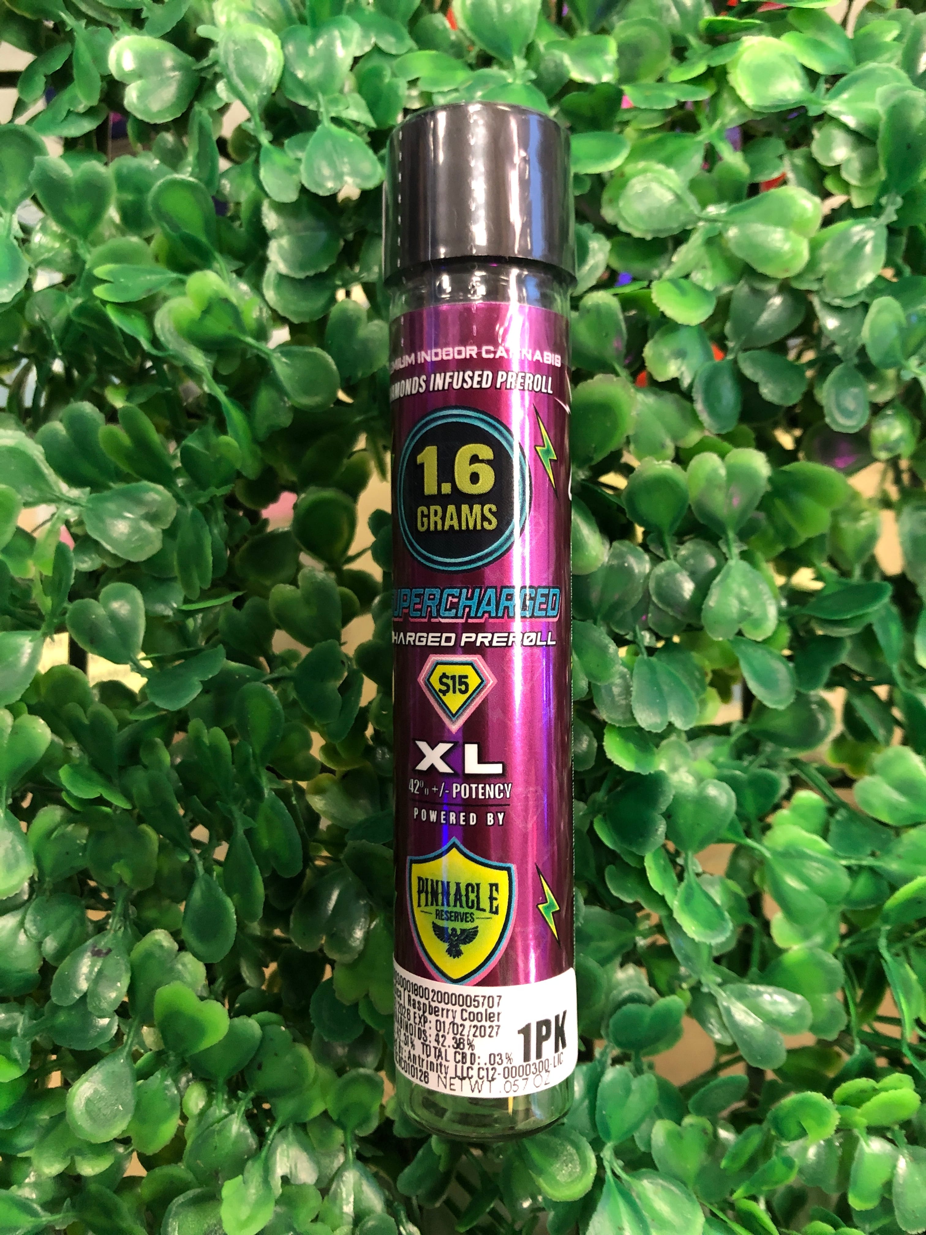 Raspberry Cooler Infused Preroll 1.6g - Supercharged - Preroll - $14 - Infused Preroll