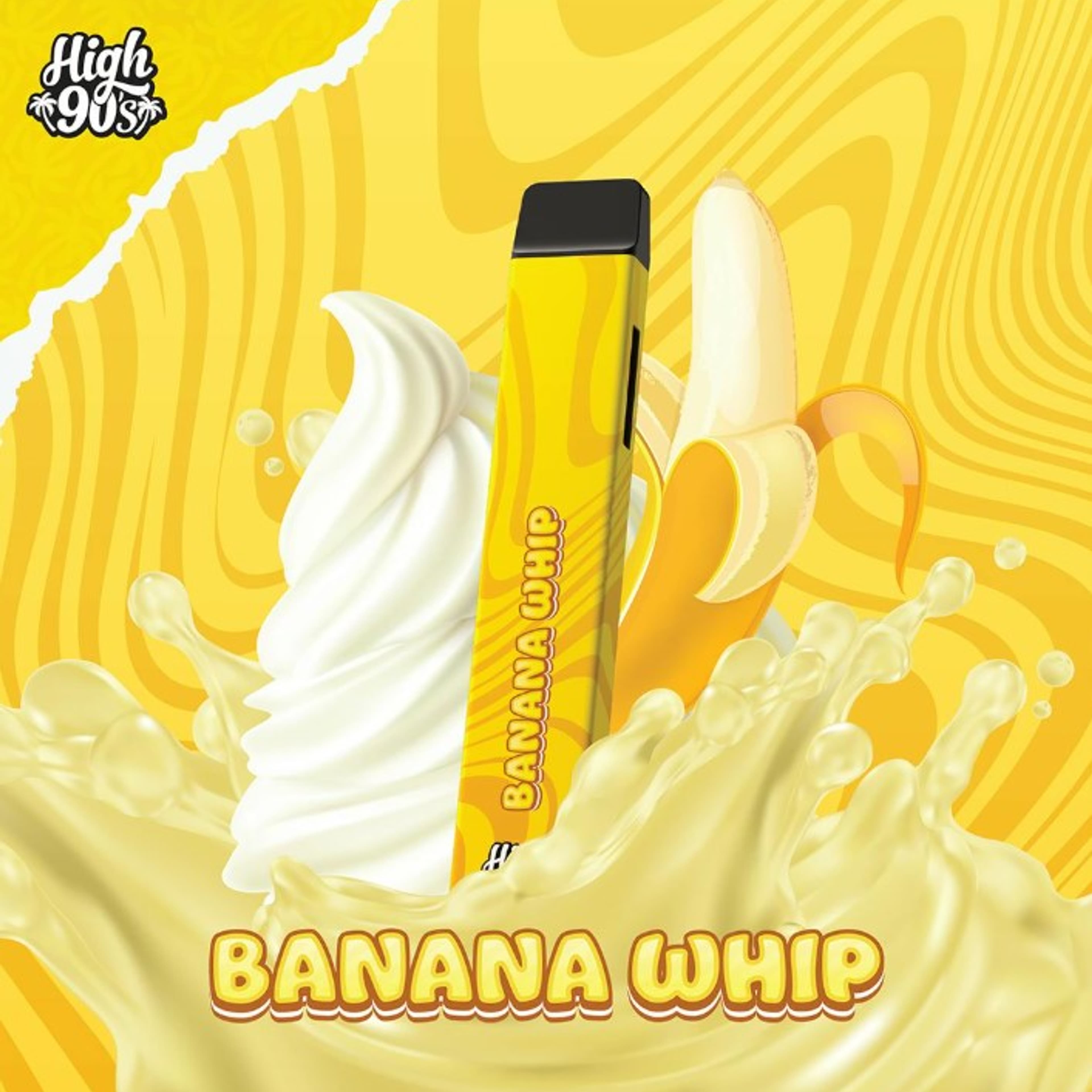 High 90's AIO - Banana Whip - All-In-One Vape - 1g *B2G1 EVERYDAY* - High 90's - AIO - $19.99 - Disposable Vape Pens (All In One)