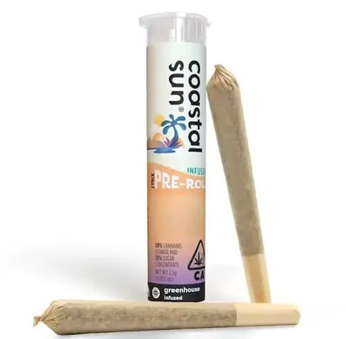 Infused Preroll 0.75g OASIS 2pk 1.5g - Coastal Sun -  - $13 - Pre-Rolls
