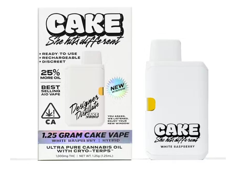 CAKE -  1.25 gram Rechargeable - White Raspberry -  - $40.99 - Vape
