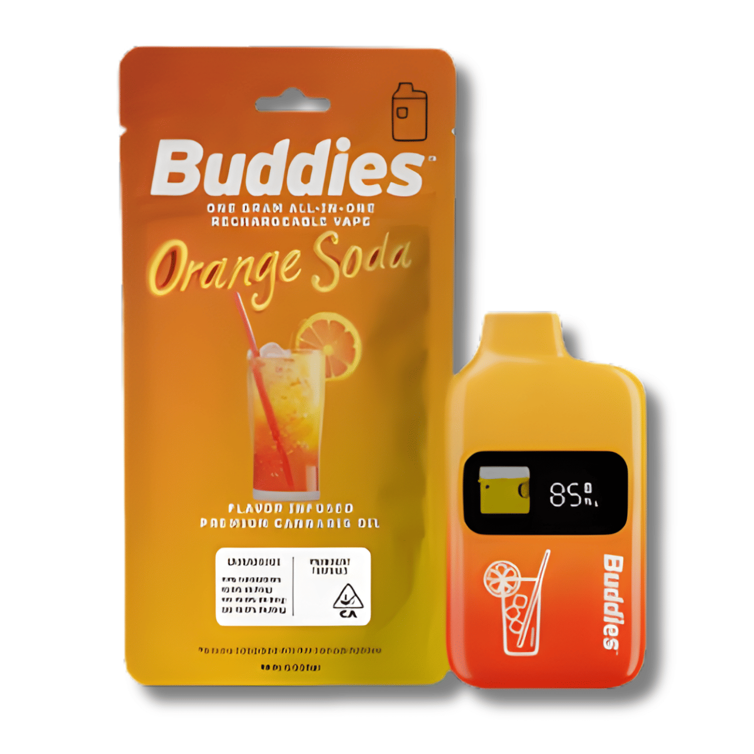 Orange Soda 'PALM' AIO 1g - Buddies -  - $31 - Vapes