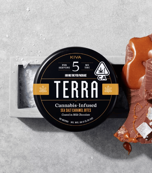 Terra Bites Milk Chocolate Sea Salt Caramel - Kiva -  - $24 - Edibles