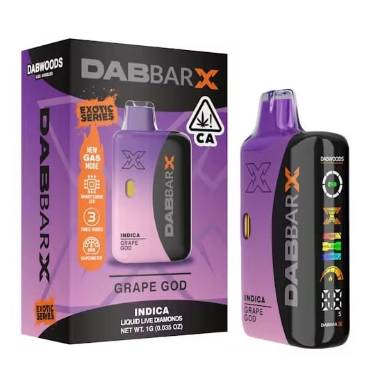 Dabwoods AIO - Grape God - Liquid Live Diamonds Dabbar X (Exotic Series) All-In-One Vape - 1g - Dabwoods - AIO - $39.99 - Disposable Vape Pens (All In One)