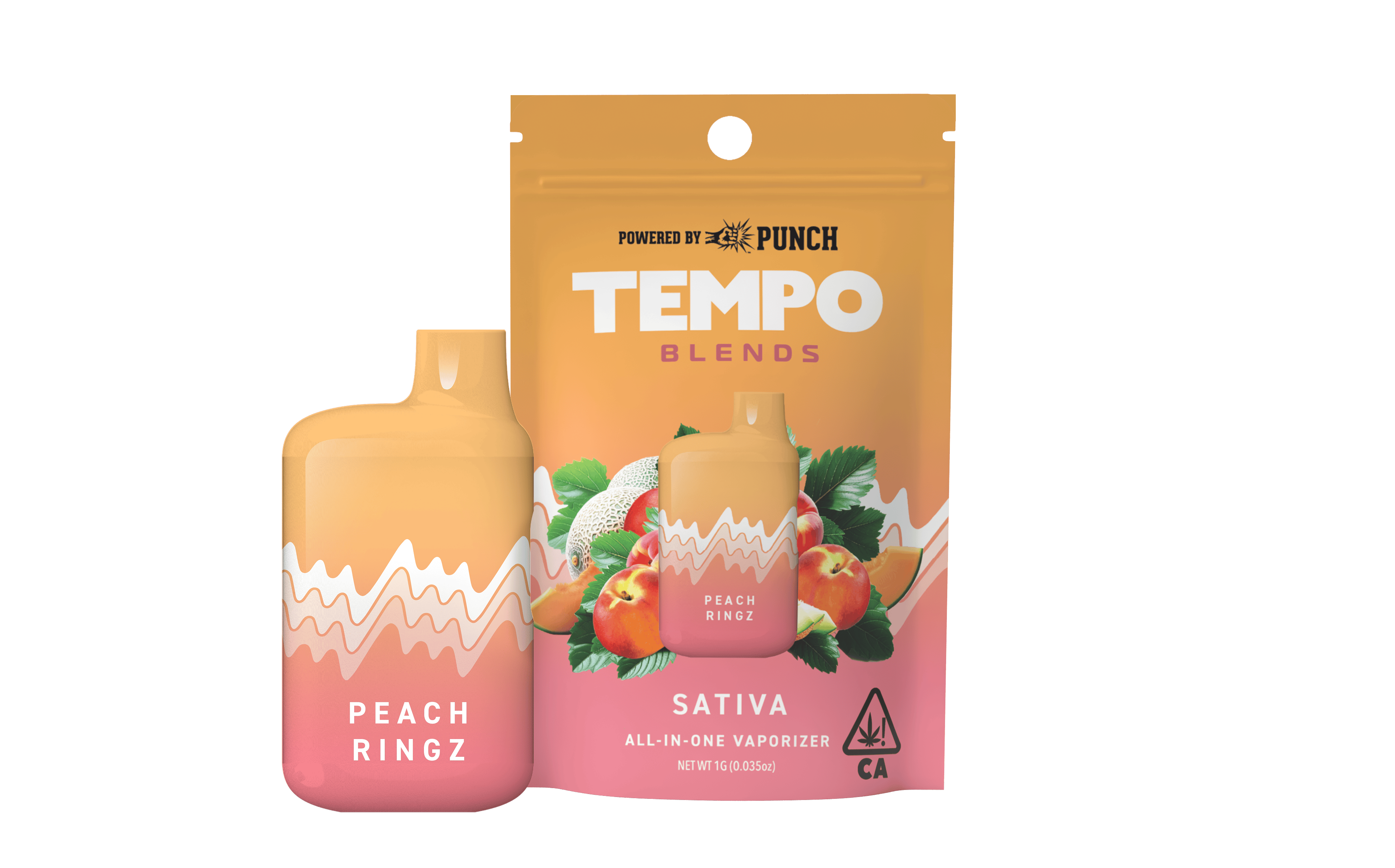 Peach Ringz (S) AIO - 1g *B2G1 EVERYDAY* - Tempo - Strawberry Beltz (S) - $24.75 - Cartridges
