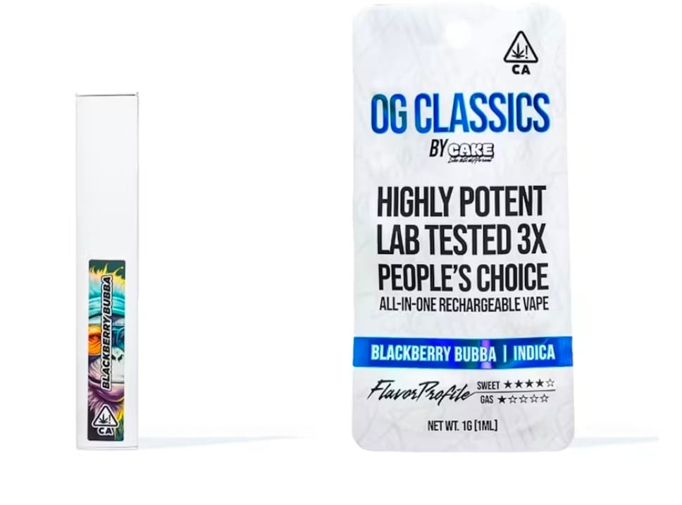 CAKE - OG Classic - 1 gram Rechargeable - Blackberry Bubba -  - $35.99 - Vape