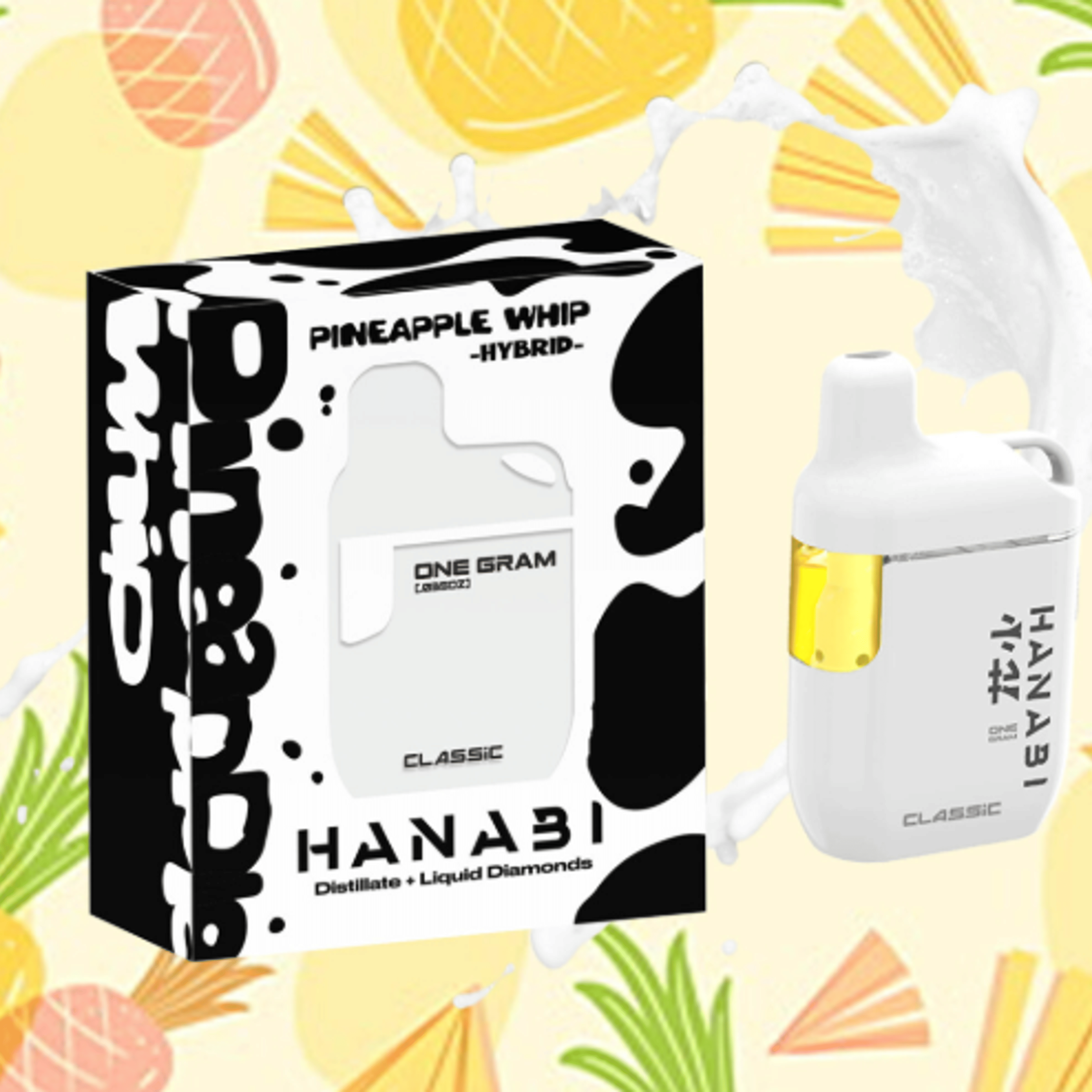 Pineapple Whip Disposable 1g - Hanabi - White Disposable - $28 - Vapes