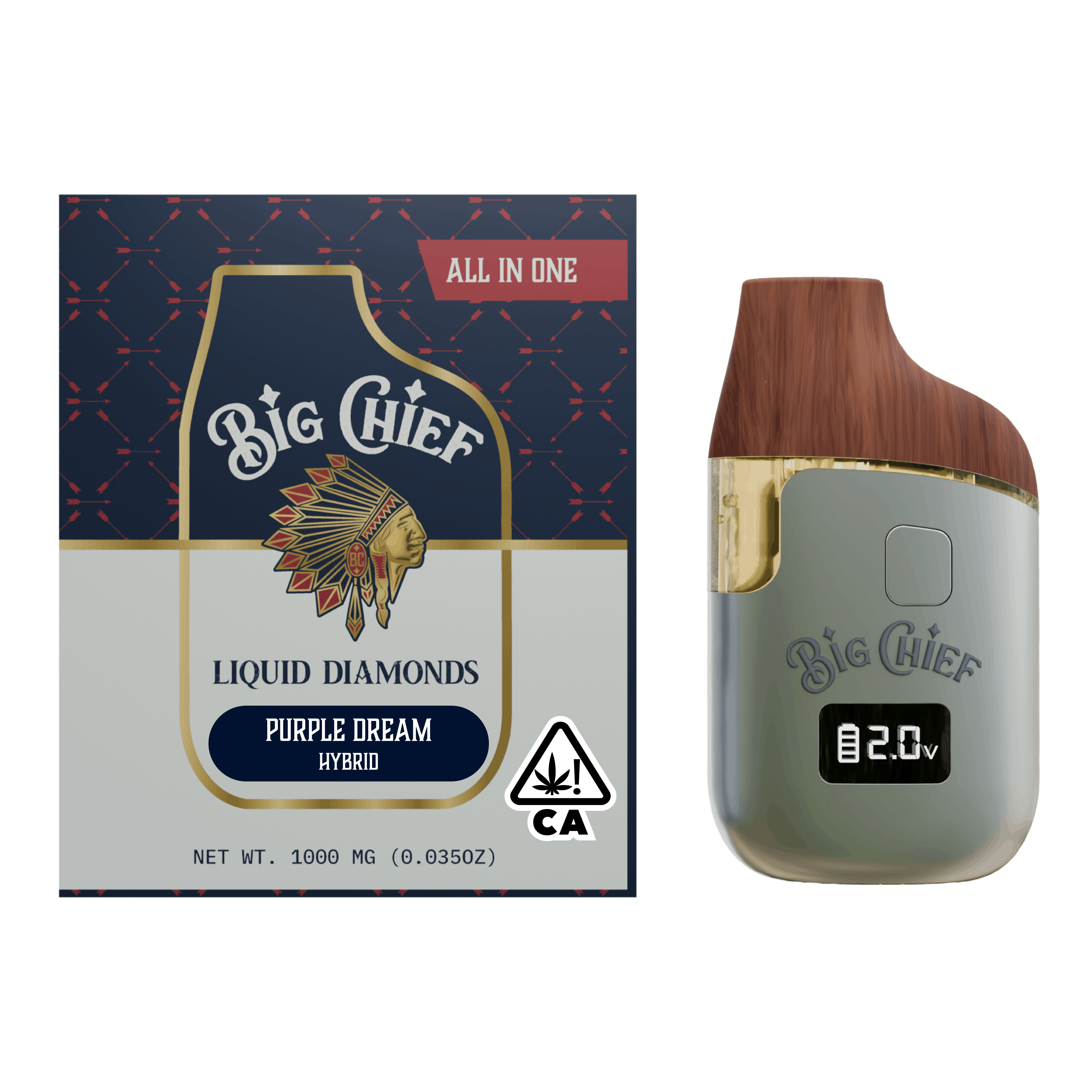 Big Chief Liquid Diamonds AIO | 1g - Purple Dream - Hybrid - Big Chief - - $21 - Vape Carts