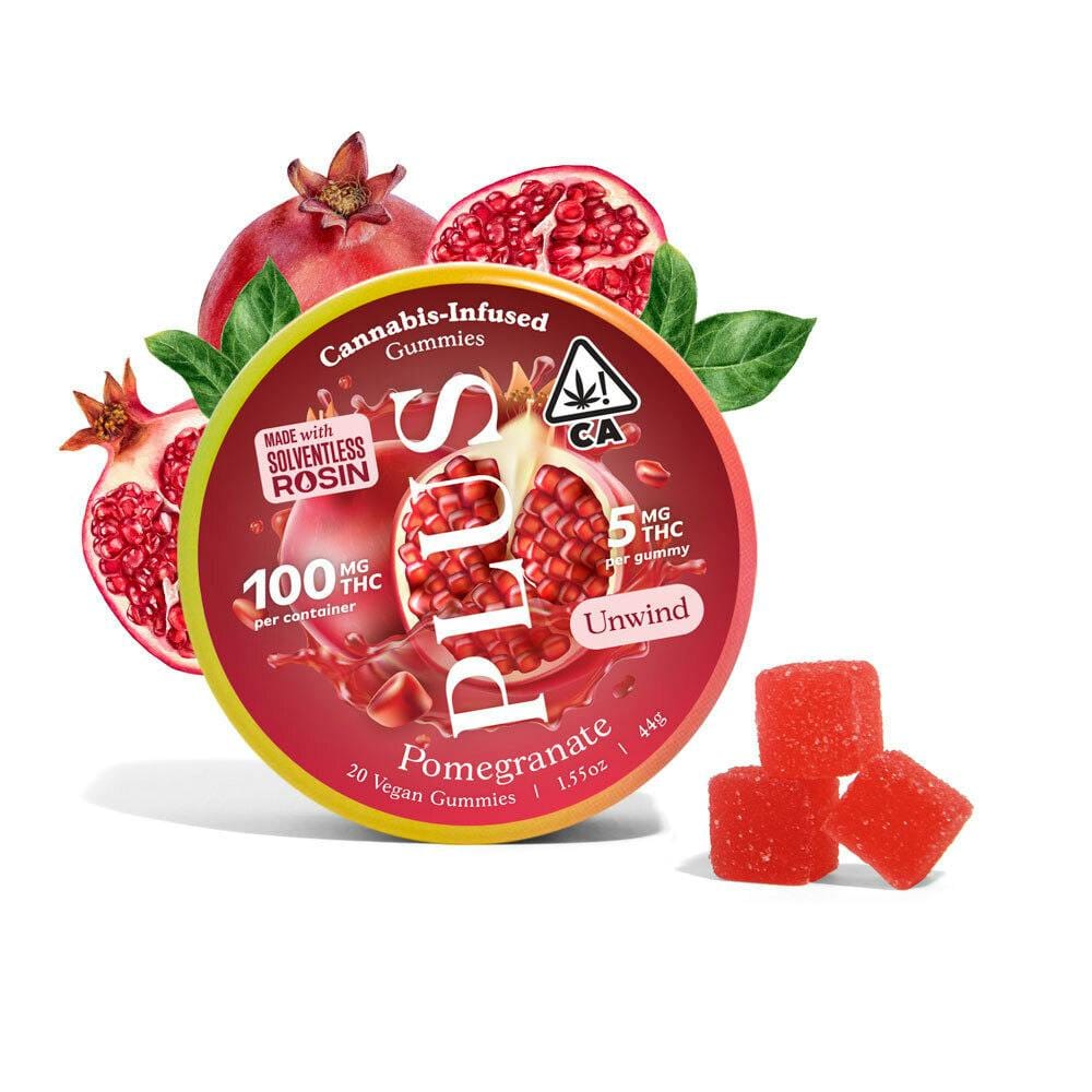 Pomegranate - Solventless Rosin - Gummies - PLUS™️ Products - 20 Gummies - $51.99 - Edibles