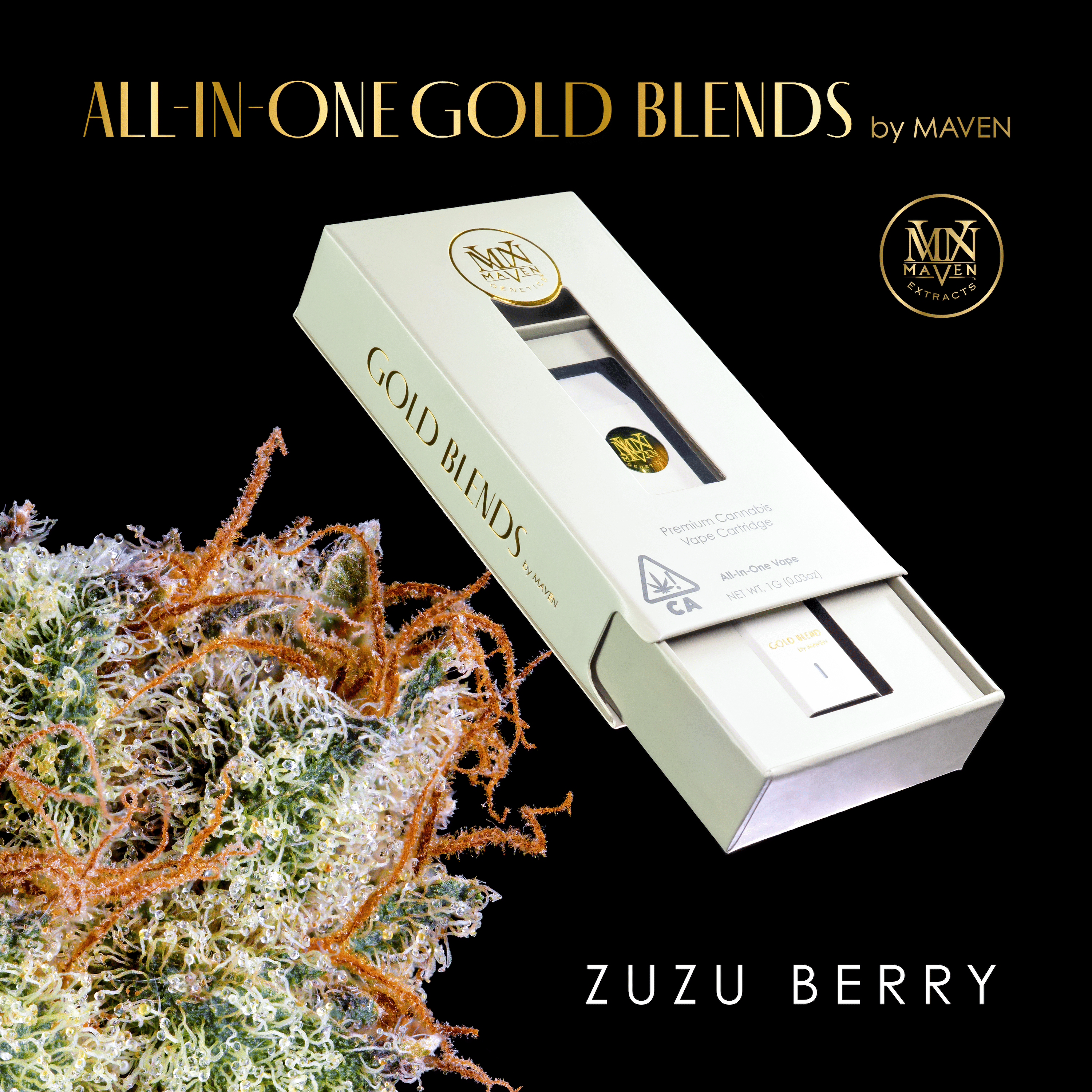 Zuzu Berry Gold Blend - 1g Disposable - Maven Genetics - 1g Dispo - Sativa - $27 - All-In-One (Disposables)