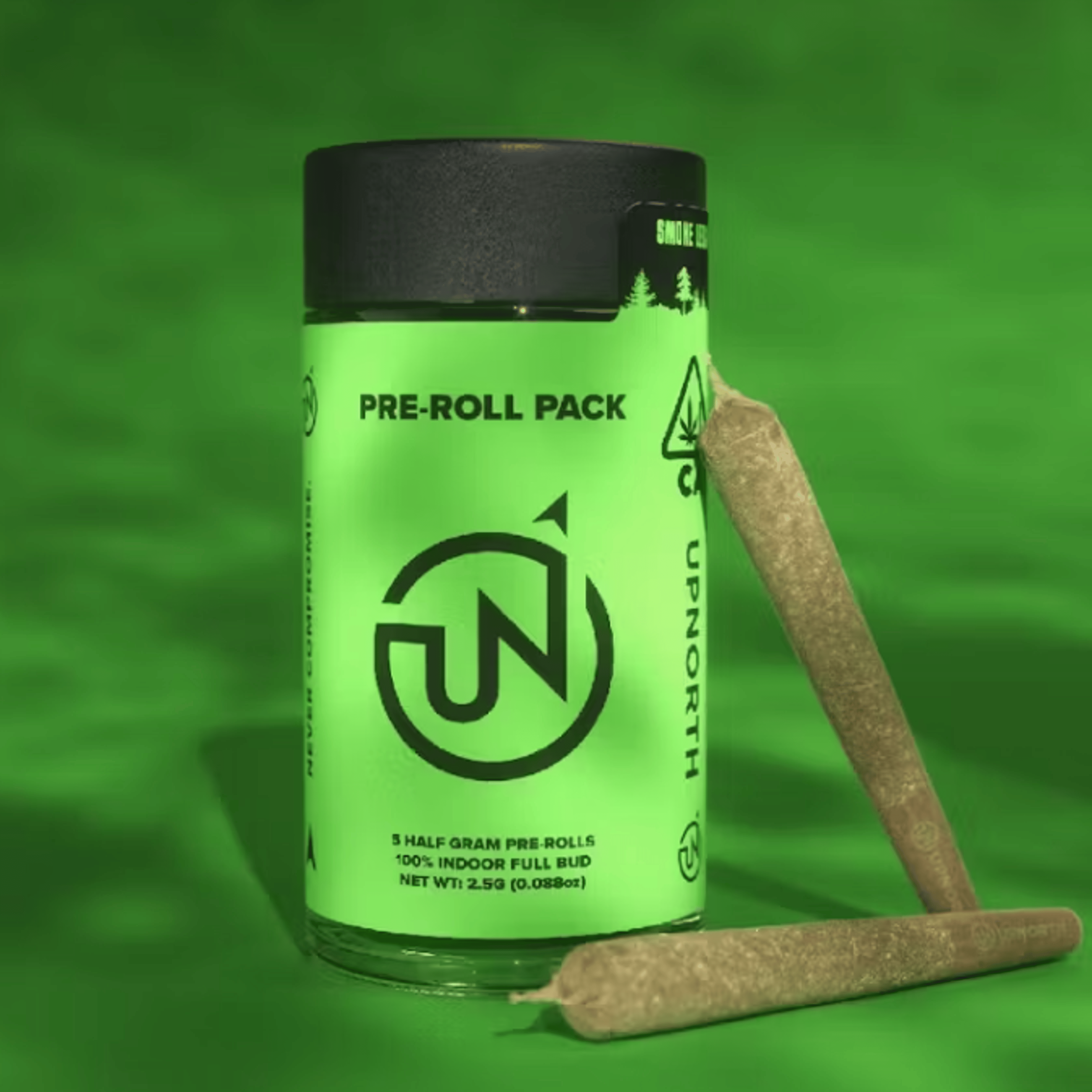 Up North: 5pk Strawberry Cough Pre-Rolls - 2.5g - Up North - - $32 - Pre-Rolls