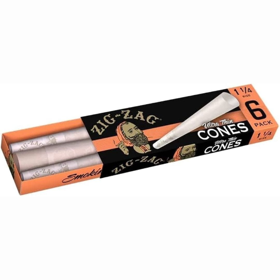 Ultra Thin Pre-Rolled Cones 1 1/4" 6pc - ZIG-ZAG -  - $3.25 - Accessories