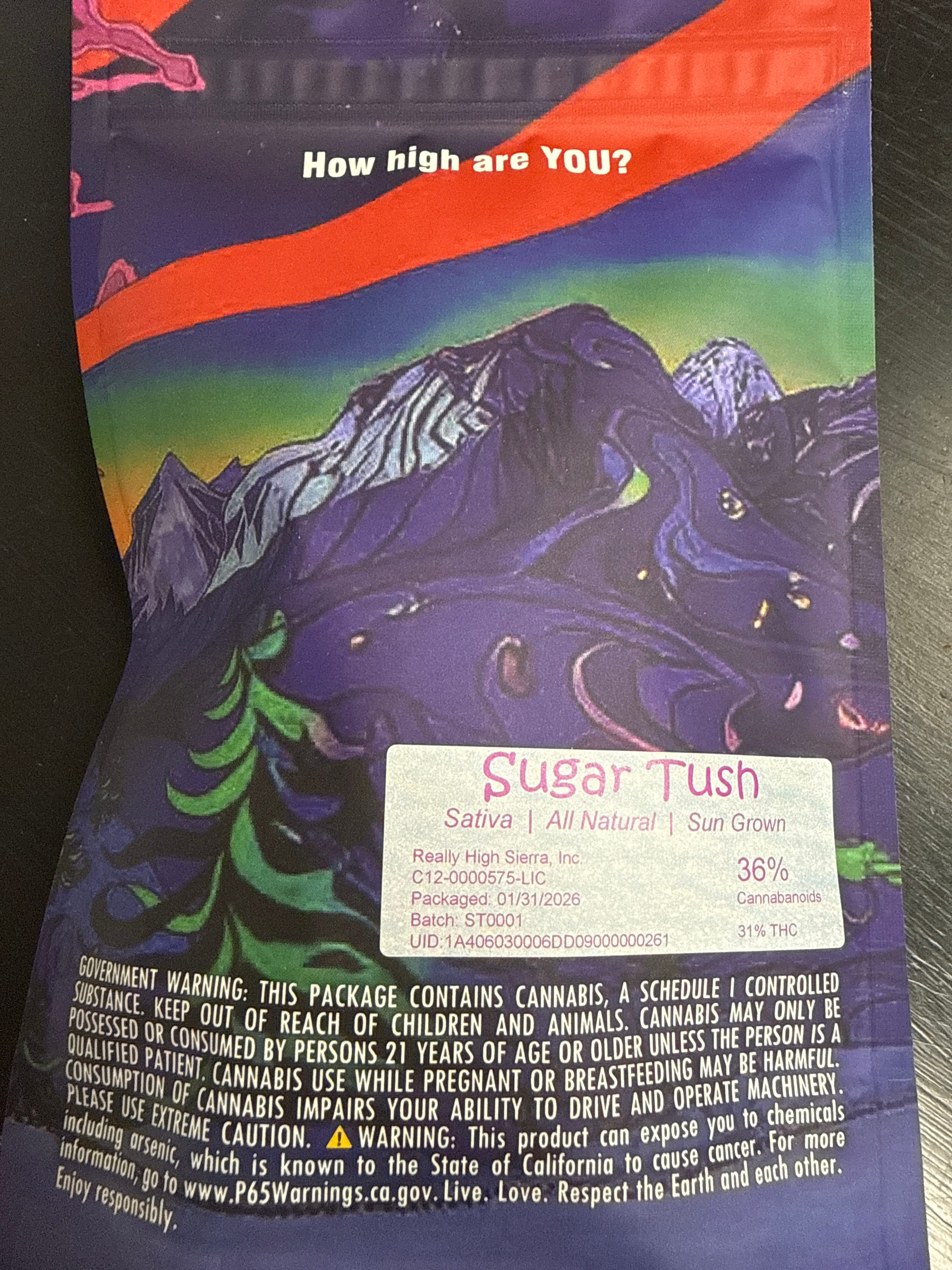 *Local* High Sierra: Sugar Tush - 14g - High Sierra -  - $65 - Flower