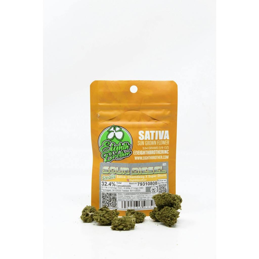 Sour Diesel - 3.5g smalls - Eighth Brother - 3.5g - Sativa - $9 - Flower/Infused Flower (3.5 Grams)