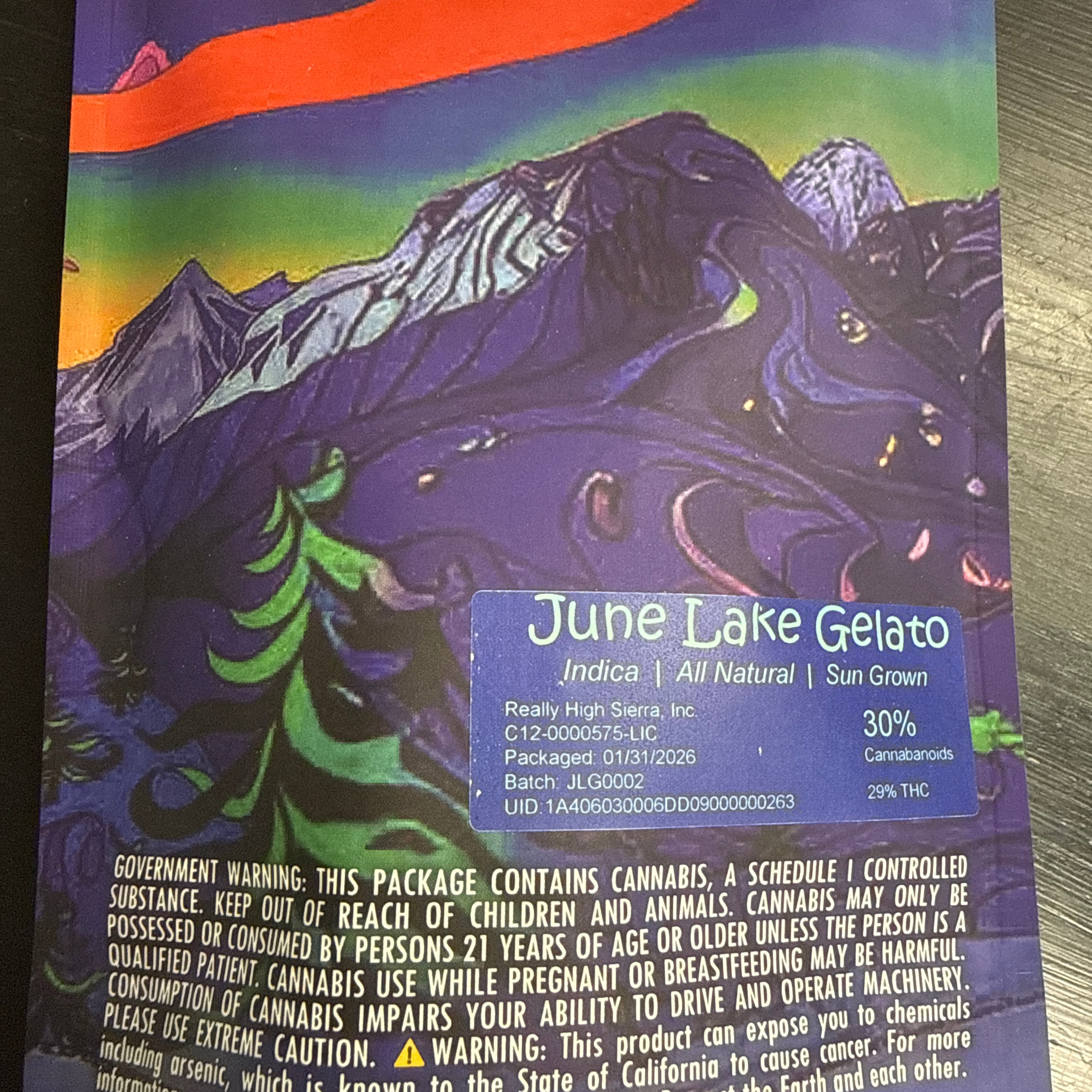 *Local* High Sierra: June Lake Gelato - 14g - High Sierra - - $65 - Flower