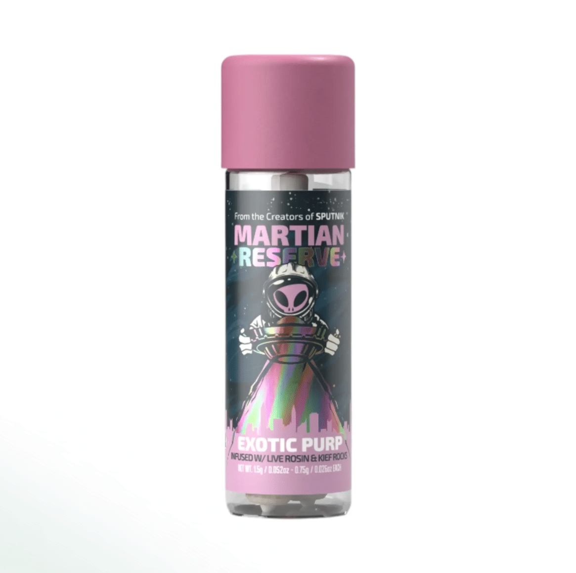 Exotic Purp Martian Reserve - .75g Rosin Infused Prerolls(2pk) - Sputnik - Infued PR Pack - Hybrid` - $15 - Infused Preroll Pack
