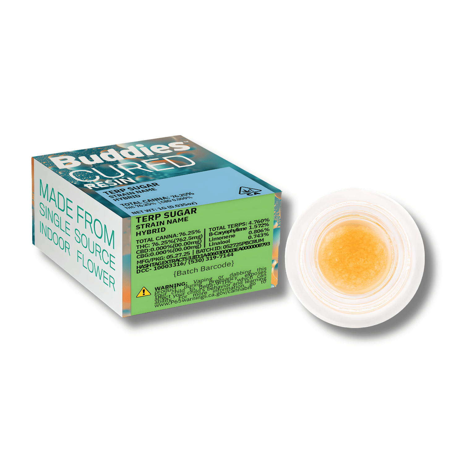 Lemon Cherry Gelato x Bx1 Cured Terp Sugar 1g - Buddies -  - $20 - Extract