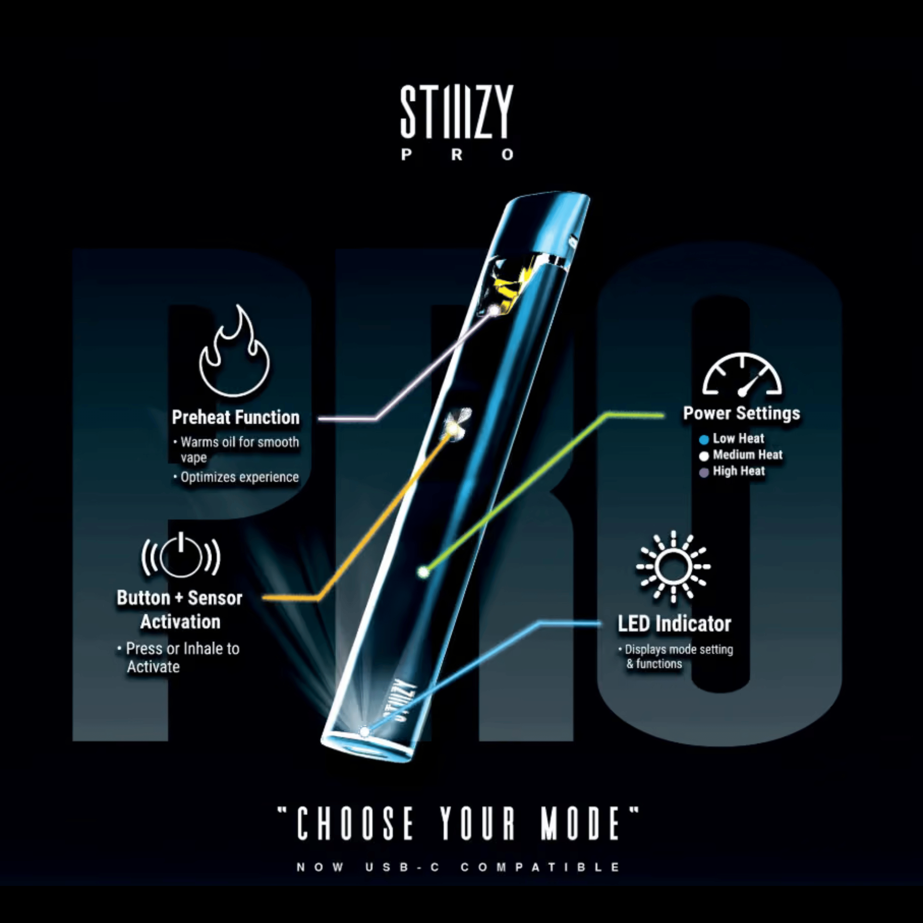 Stiiizy Rose Gold Pro Pod Battery - STIIIZY -  - $25 - Paraphernalia