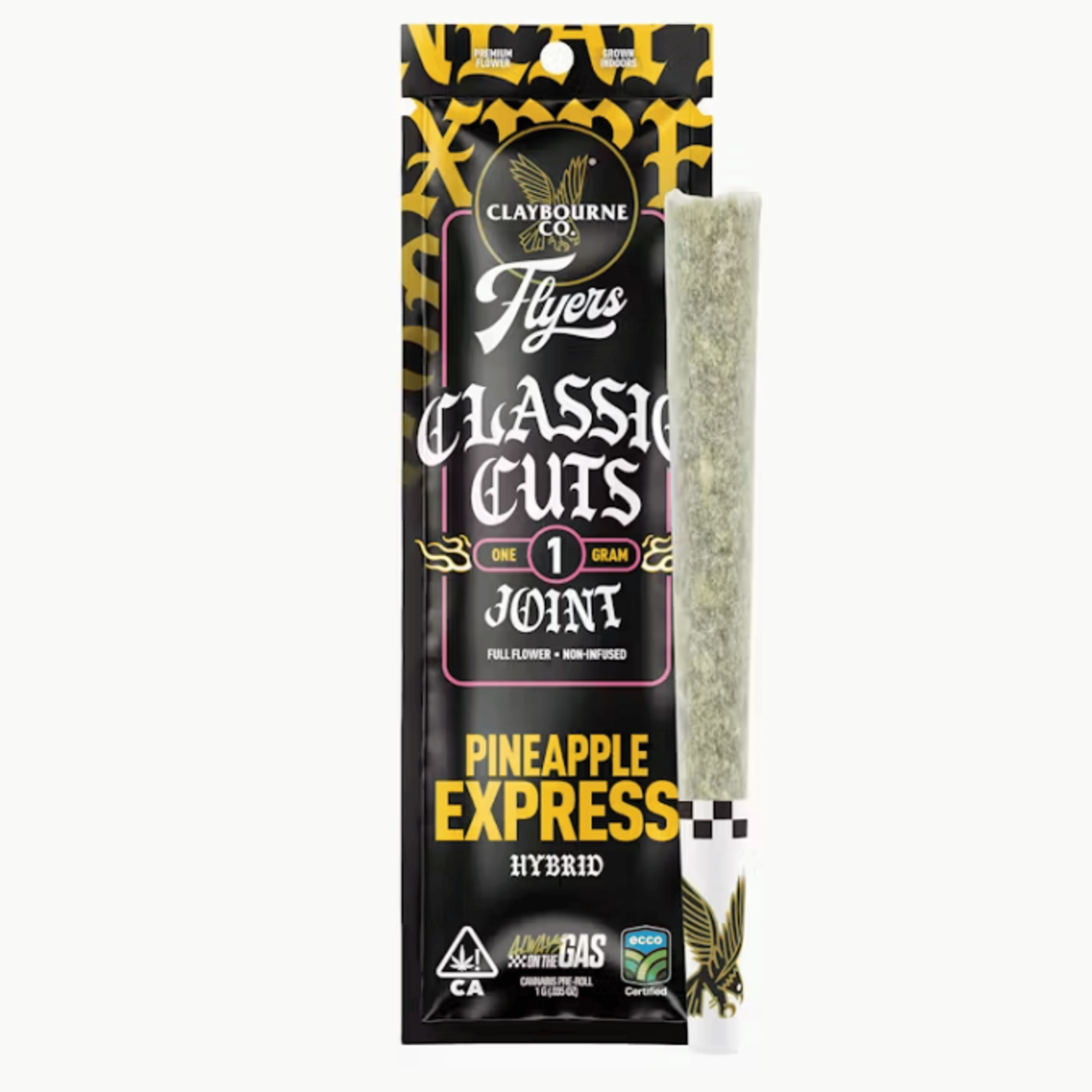 Claybourne: Pineapple Express Pre-Roll | Classic Cuts | Full Flower - 1g - Claybourne Co. - - $14 - Pre-Rolls