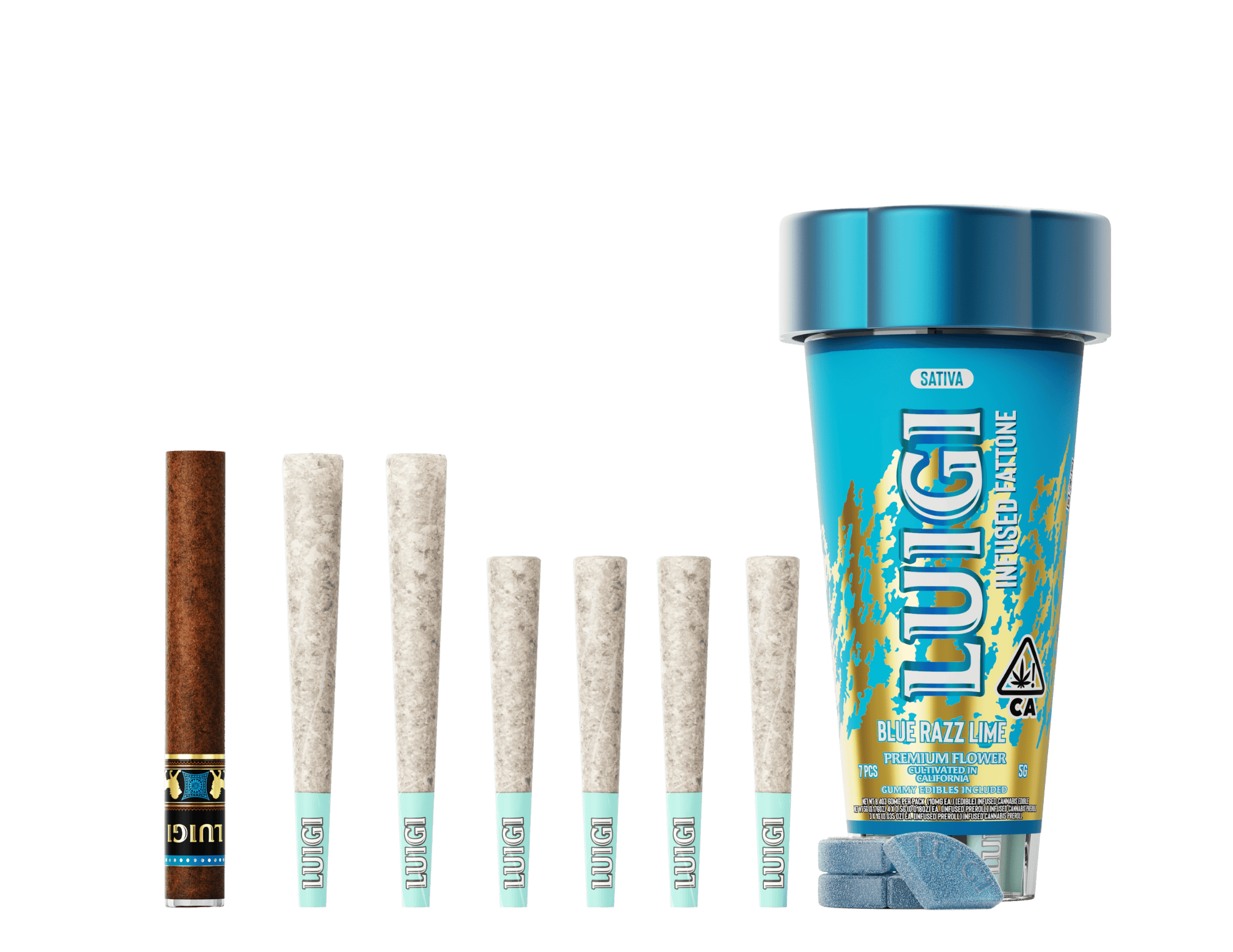 Blue Razz Lime 4-in-1 Fattone - Luigi -  - $46 - Pre-Rolls