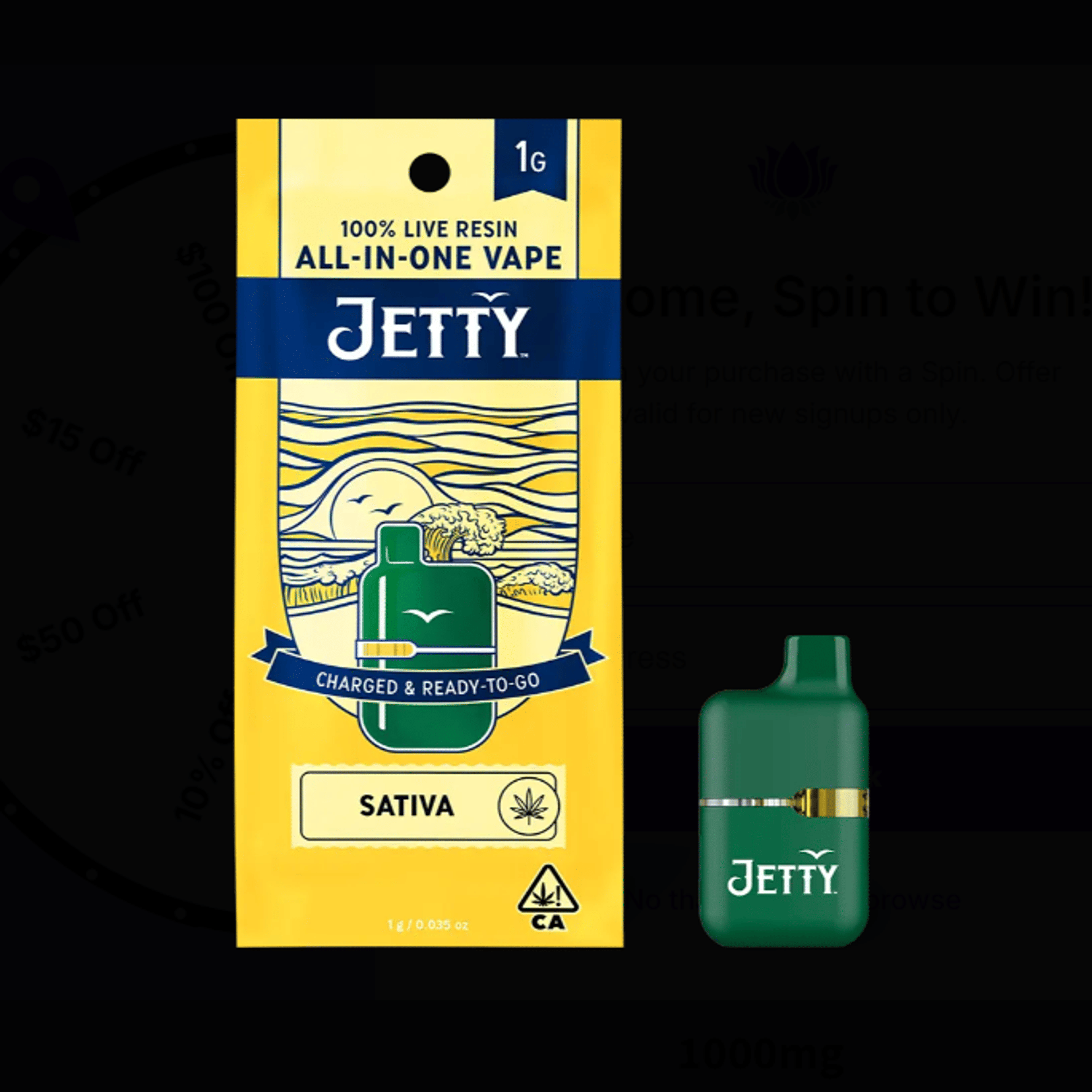 Jetty: Banana Jamz (S) Live Resin Mini Tank - 1g Disposable - Jetty Extracts - - $45 - Disposables