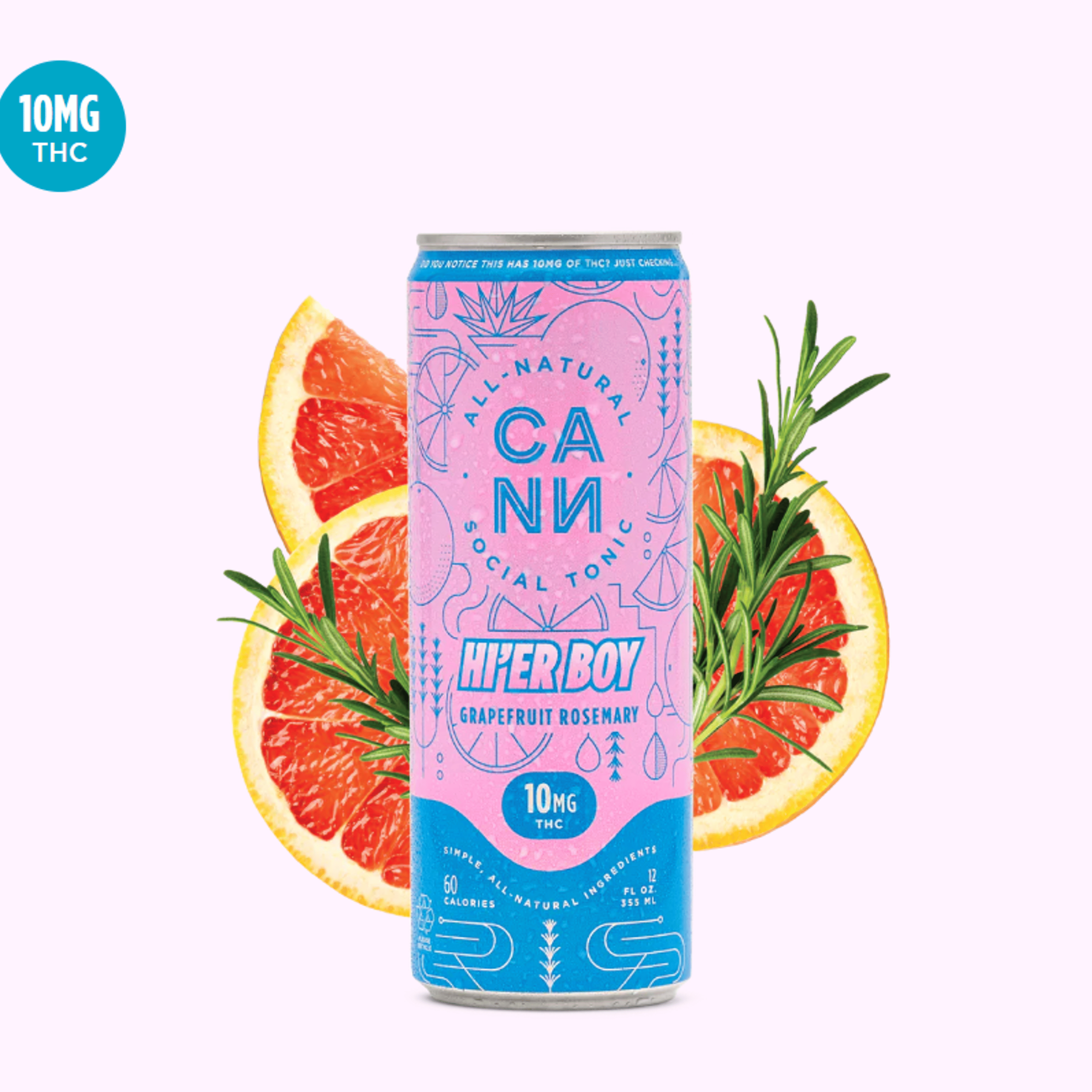 Grapefruit Rosemary Hi'er Boy 10mg Drink 4pk - CANN Drink - - $28 - Drinks