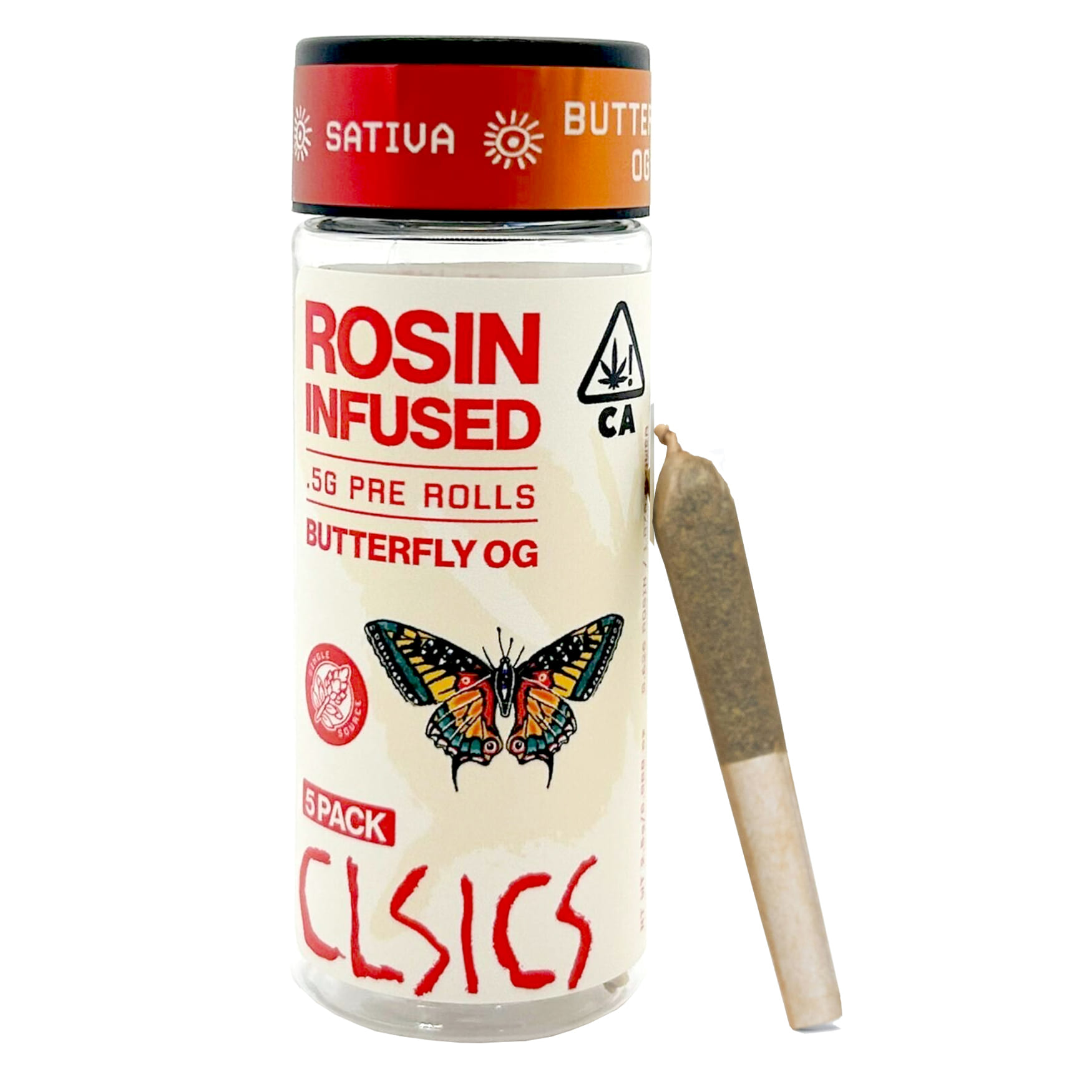 Butterfly OG (S) Rosin Preroll - 5pk - CLSICS - Butterfly OG (S) - $27.80 - Pre-Rolls