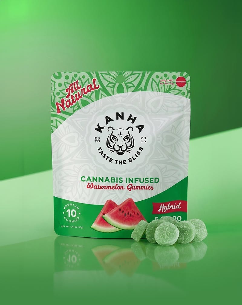Watermelon | Classic | Hybrid | 100mg THC | 10-pack - KANHA -  - $15 - Edibles
