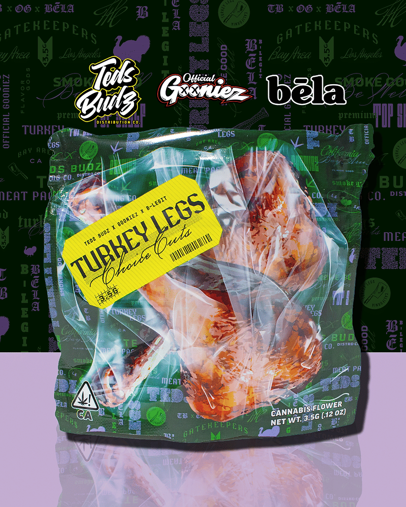 Turkey Leg 33% - 3.5G *SPECIAL PRICING* - Teds Budz - Turkey Leg (I) - $55 - Exotic Eighths - Buy 8 Mix & Match get 13.5% Off PLUS $.01 Punch T1 Rosin