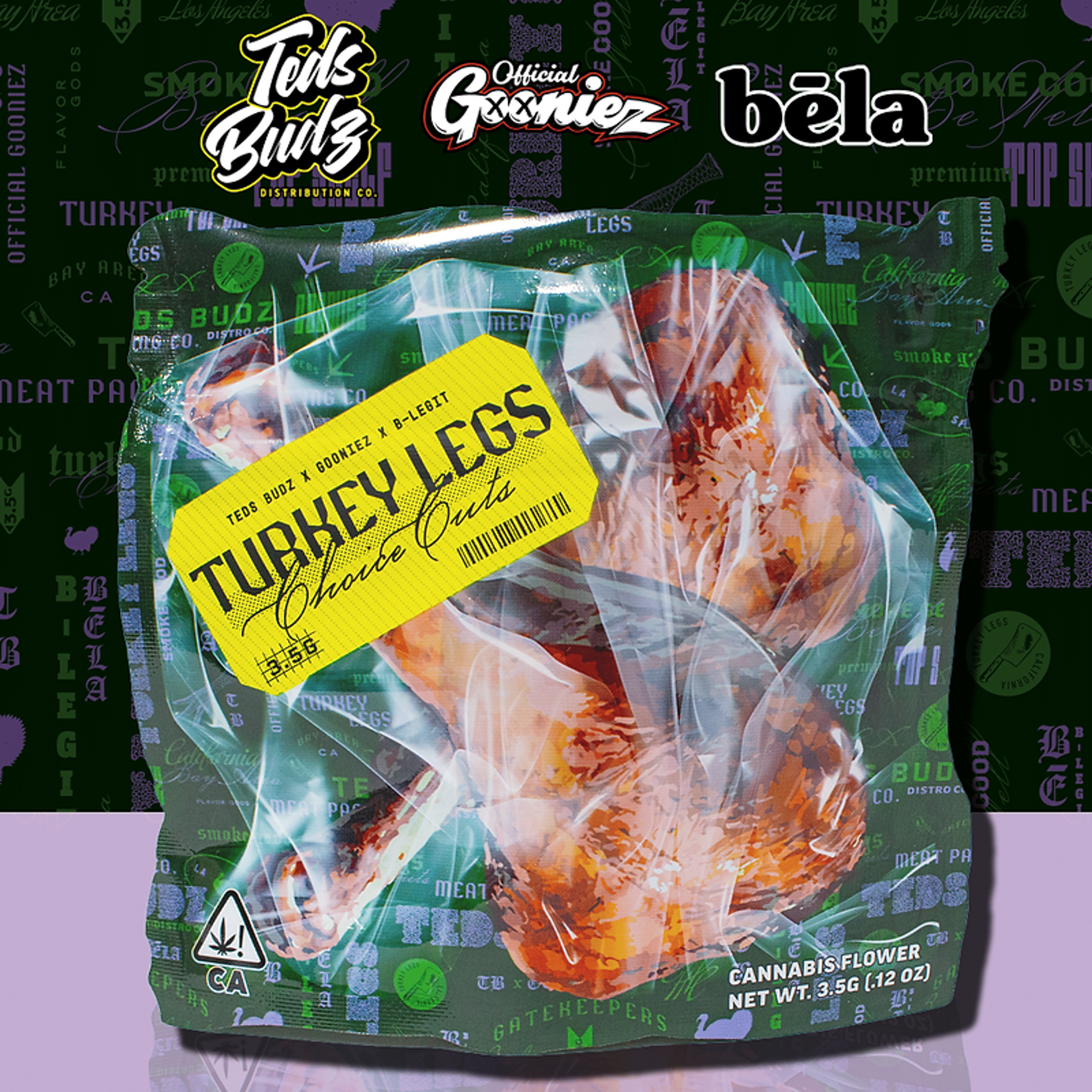Turkey Leg 33% - 3.5G *SPECIAL PRICING* - Teds Budz - Turkey Leg (I) - $55 - Exotic Eighths - Buy 8 Mix & Match get 13.5% Off PLUS $.01 Punch T1 Rosin