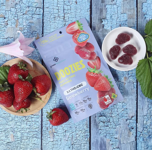Strawberry 1:1 THC:CBC - 100MG Gummies *B2G1 EVERYDAY* - Doozies - Strawberry 1:1 THC:CBC (H) - $8 - Edibles