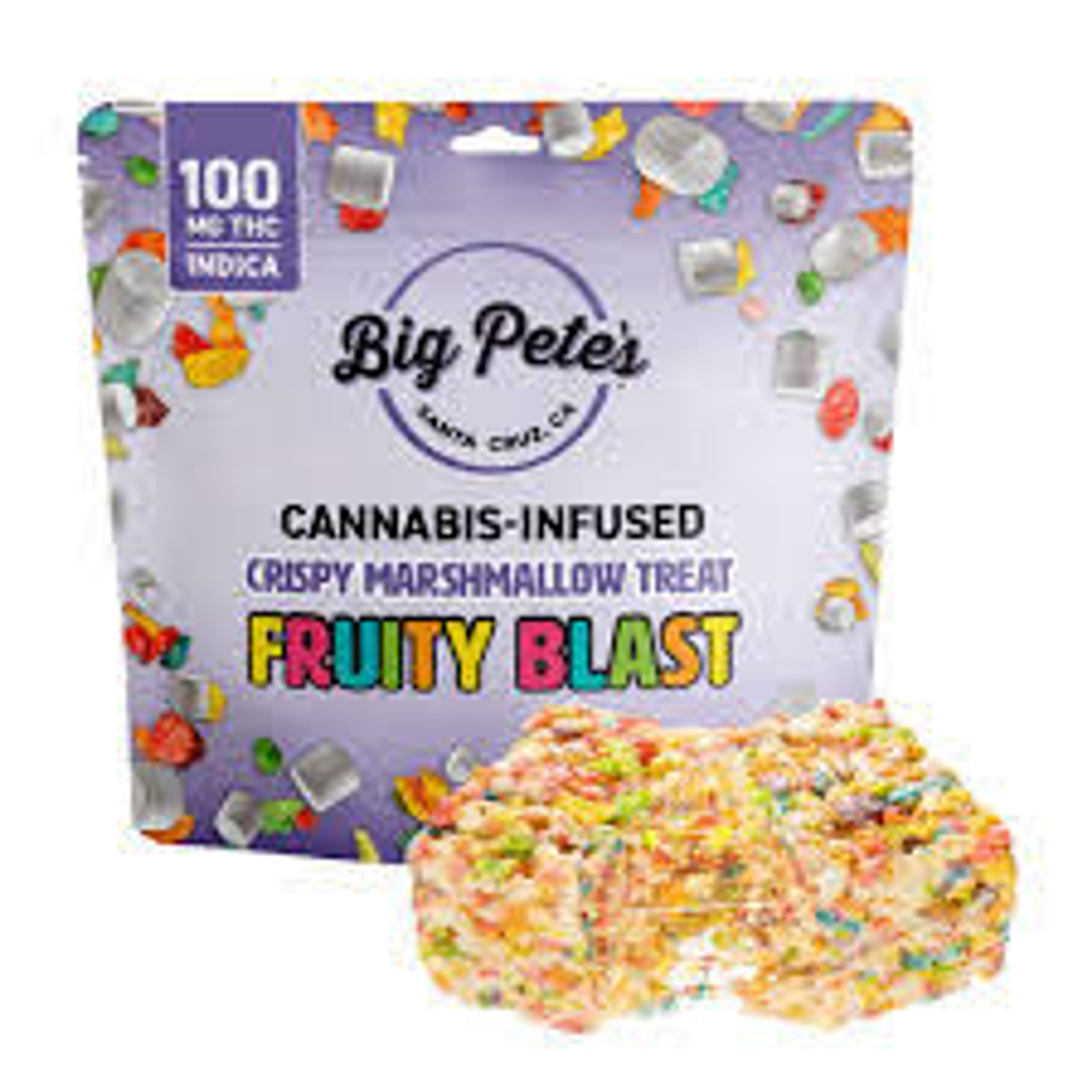 Fruity Blast Crispy Marshmallow Treat 100mg - Big Pete's - - $16 - Edibles