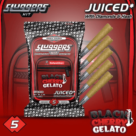 Black Cherry Gelato Infused 5pk 3.5g - Sluggers - PR PK - $36 - Infused Preroll