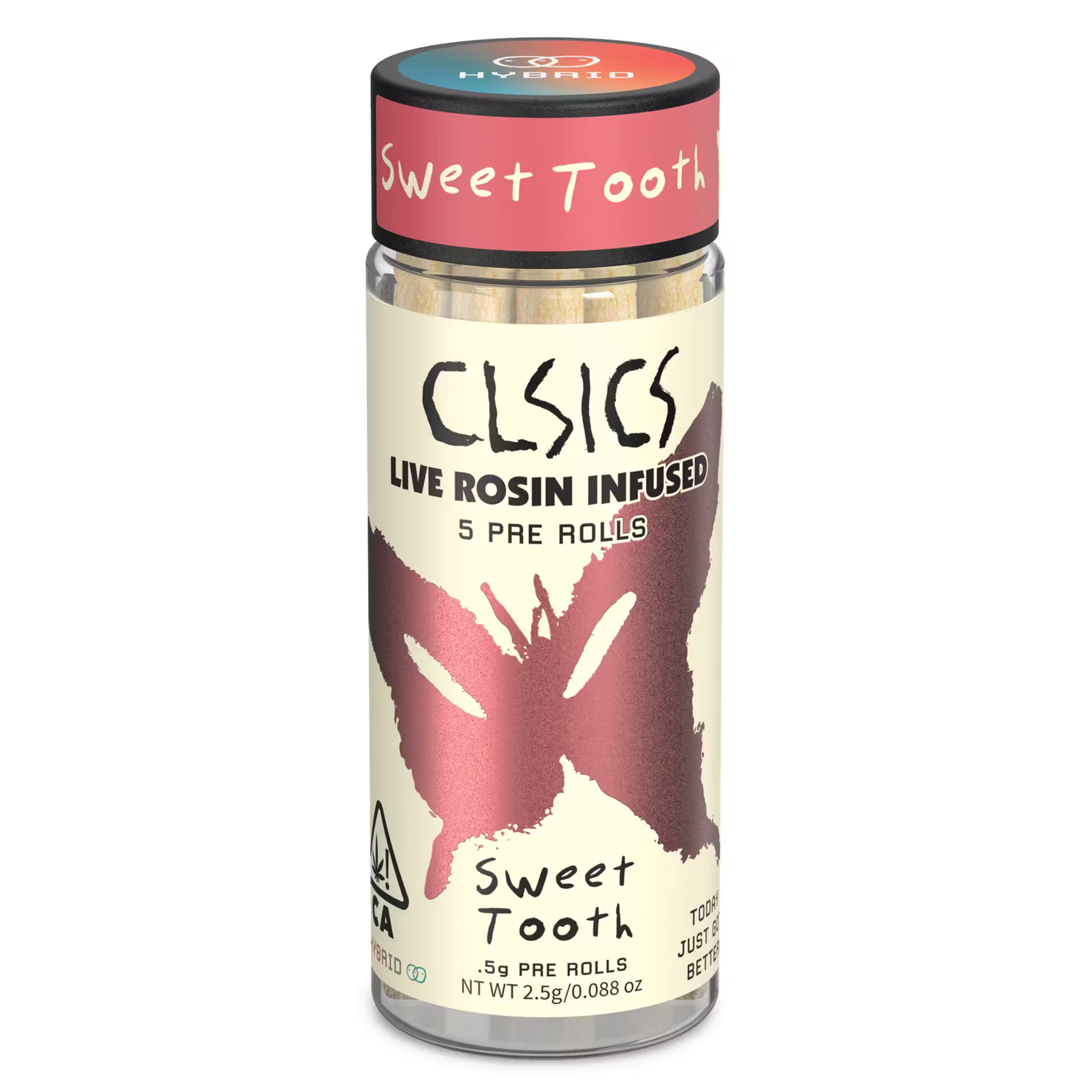 Sweet Tooth (H) Rosin Pre Roll 5 Pack - CLSICS - Sweet Tooth (H) - $39 - Pre-Rolls
