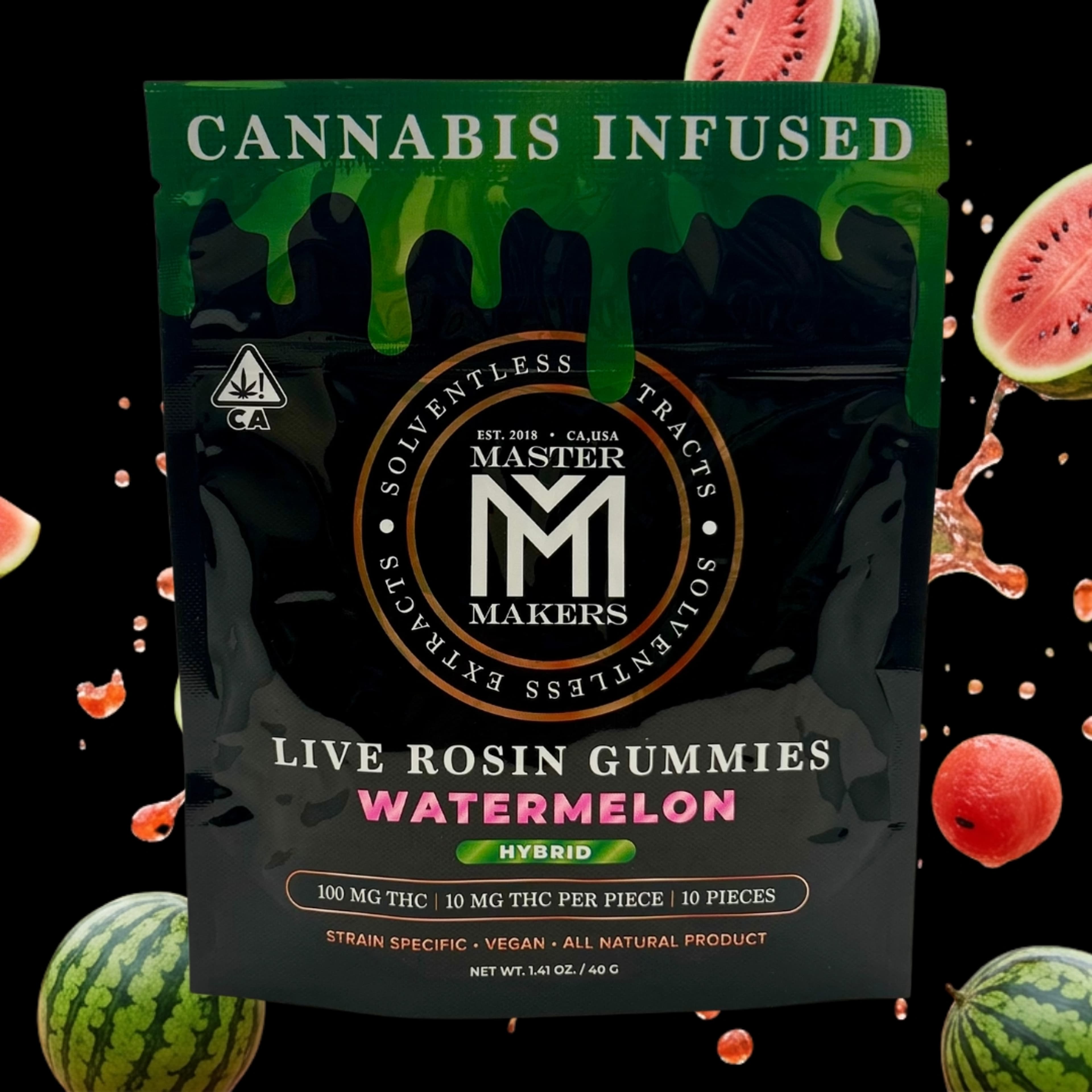 WATERMELON 100MG GUMMIES - MASTER MAKERS - - $10.75 - Edibles