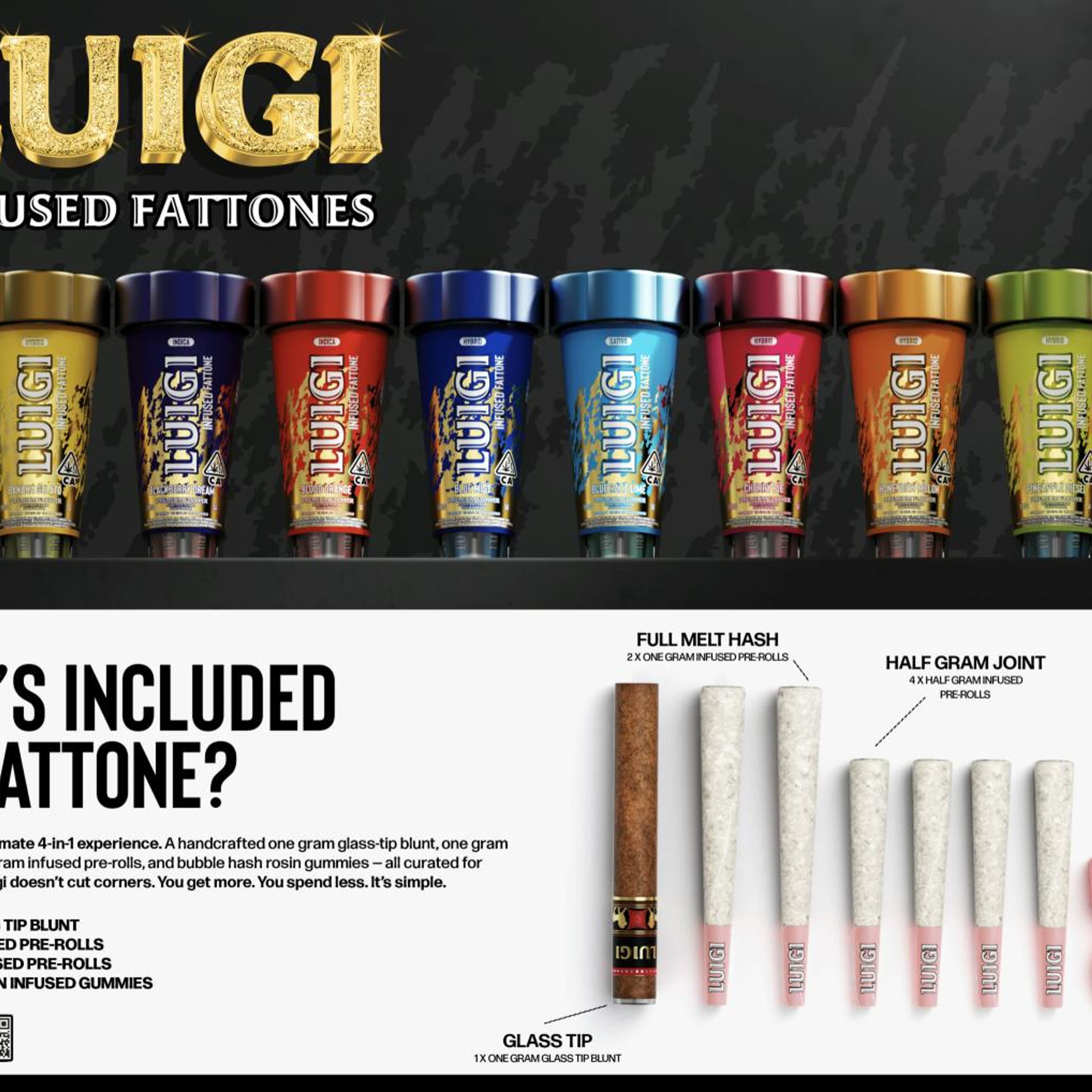 Watermelon 4-in-1 Fattone - Luigi - - $46 - Pre-Rolls