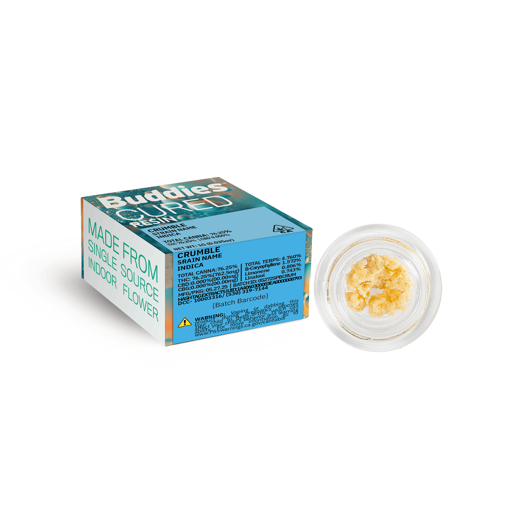 Dank Strainger Cured Resin Crumble | 1g Dab  (I) - Buddies -  - $15.85 - Concentrates