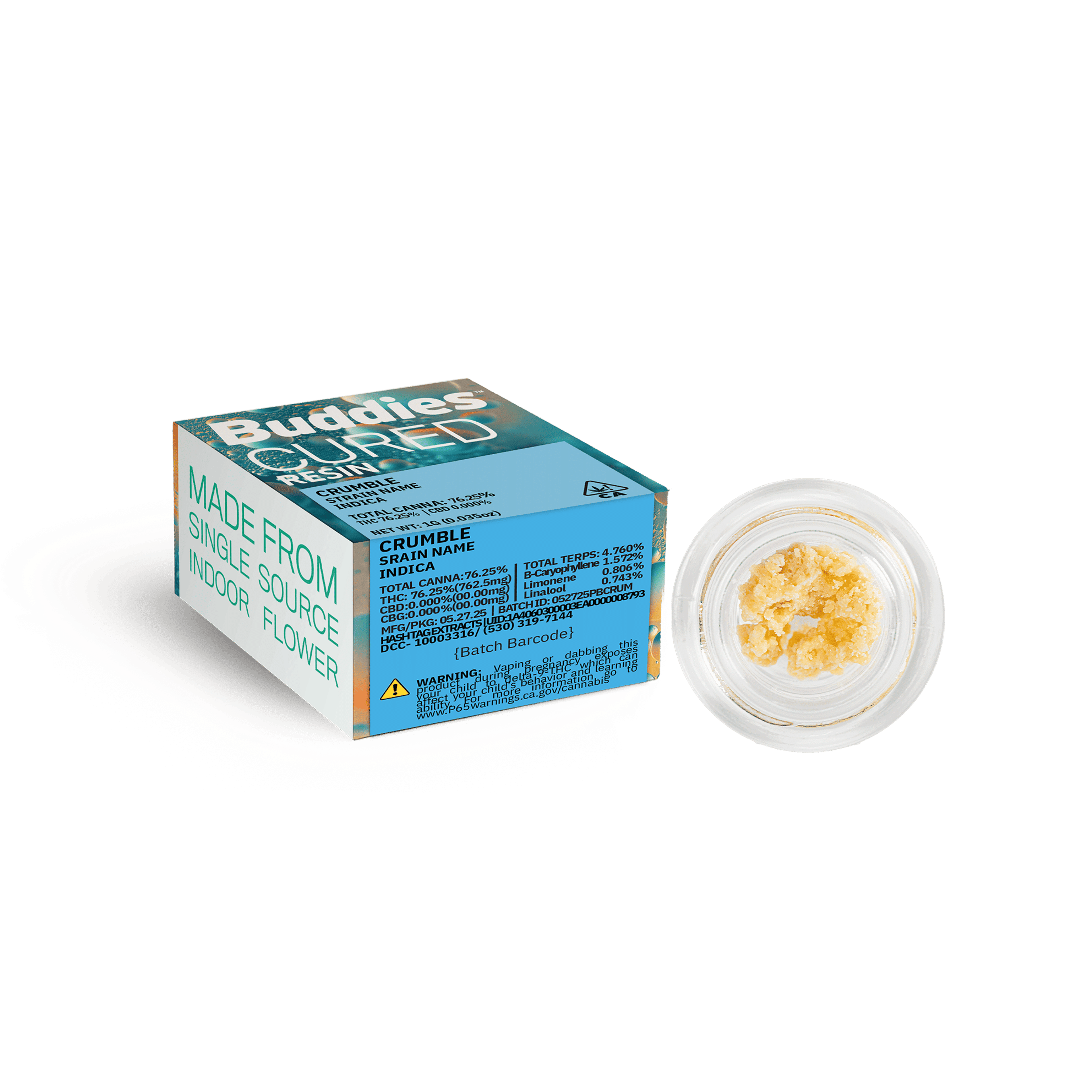 Dank Strainger Cured Resin Crumble | 1g Dab (I) - Buddies - - $15.85 - Concentrates