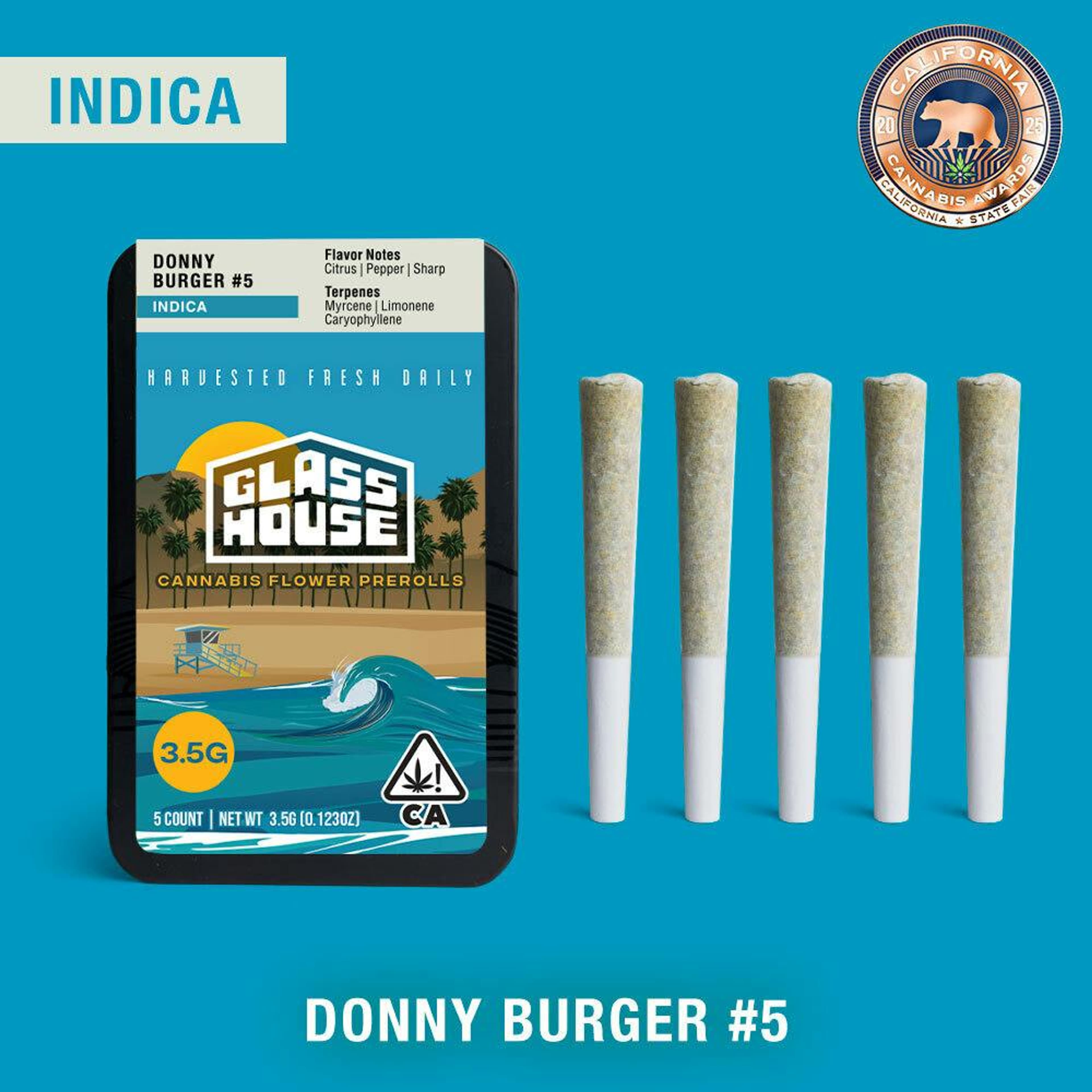 Donny Burger - Pre-Rolls - Glass House Farms - 3.5g (5-Pack) - $16.99 - Non-Infused Pre-Rolls