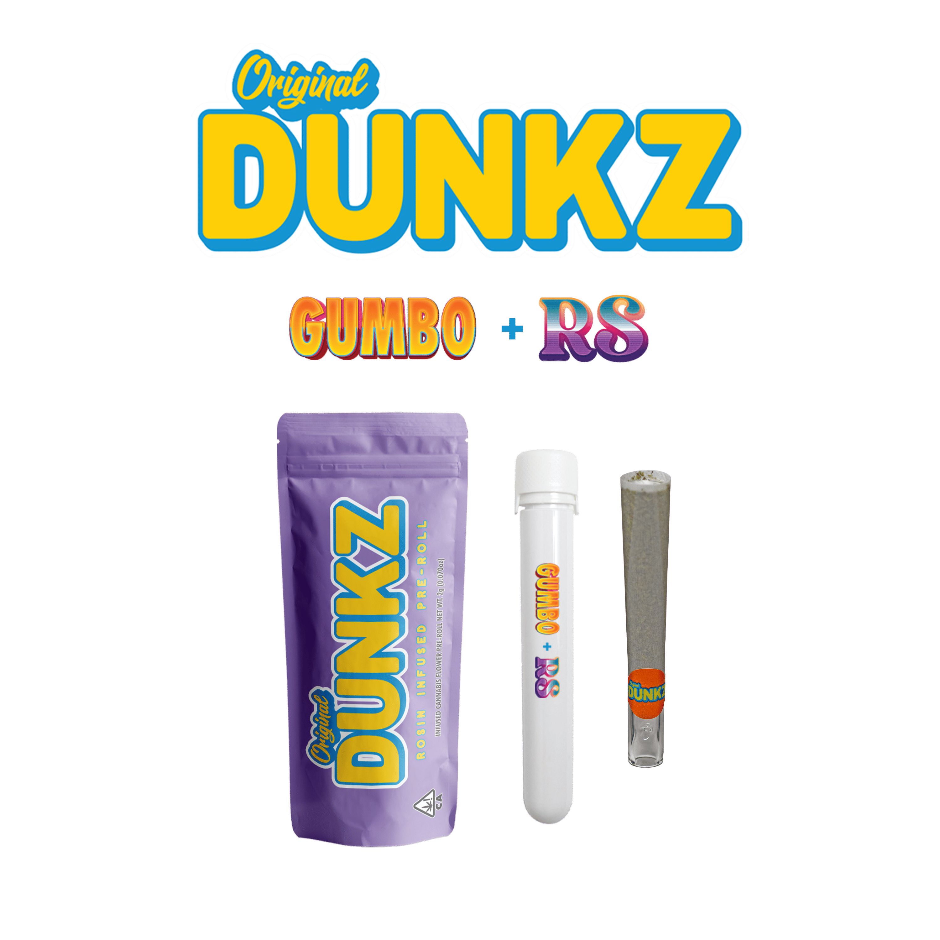 Gumbo X Rs - 2g Rosin Infused Hash Hole - Original Dunkz -  - $65.99 - Preroll