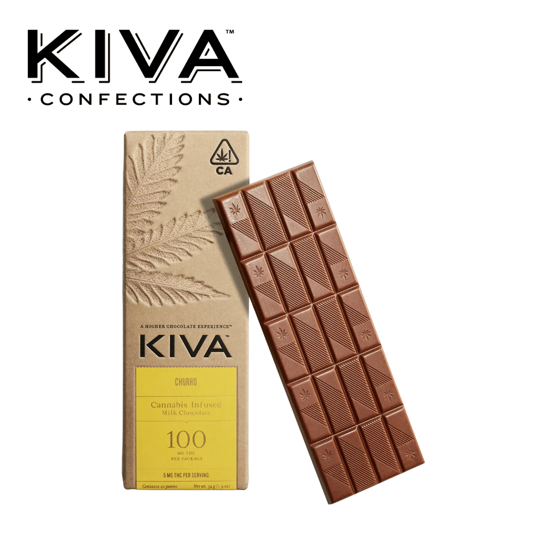 Kiva - Churro Milk Chocolate Bar -100mg - Kiva -  - $24.99 - Edibles